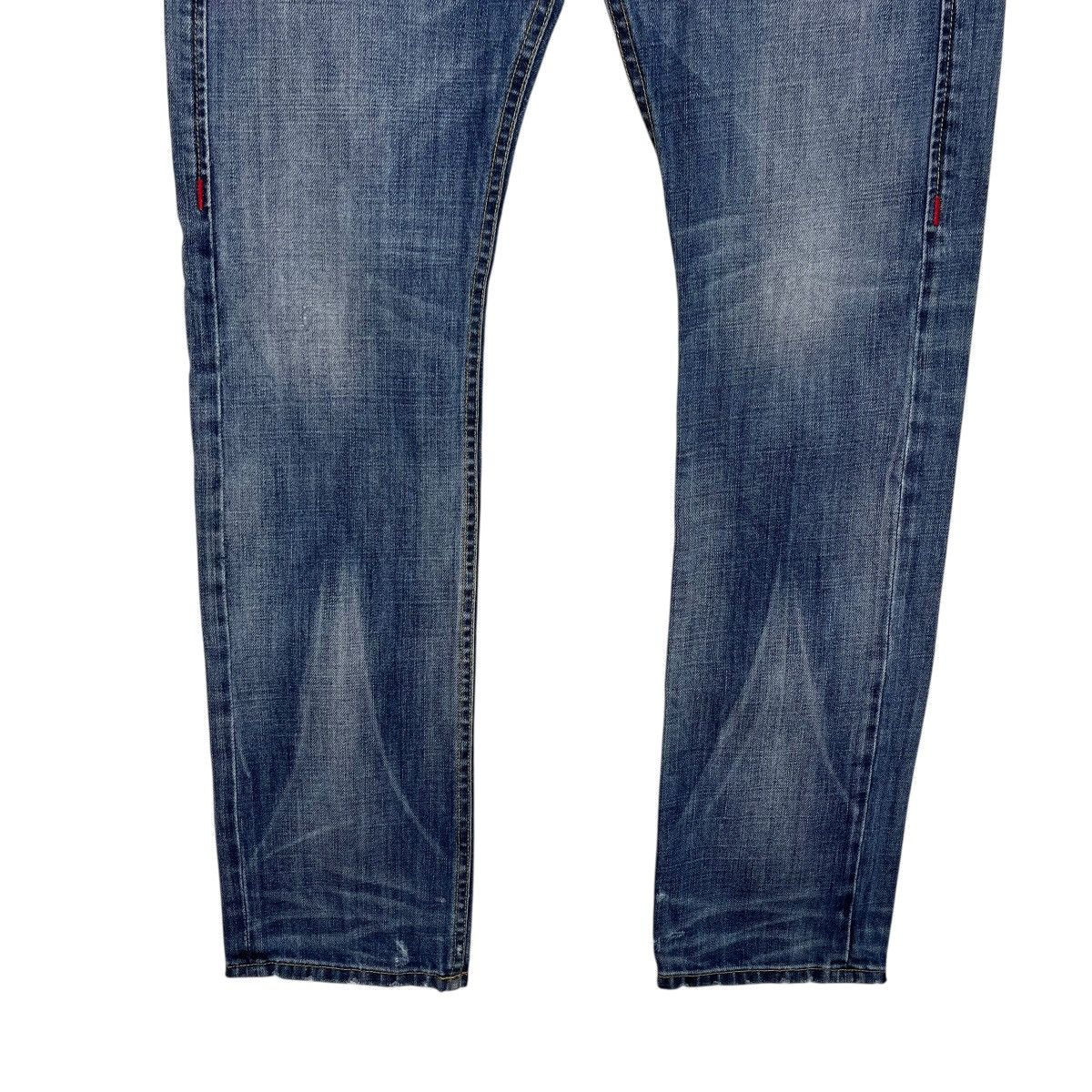 Japanese Brand Vintage 90s 020608 Tears Of Bleu Black Line Denim Size 32" / US 10 / IT 46 - 4 Thumbnail