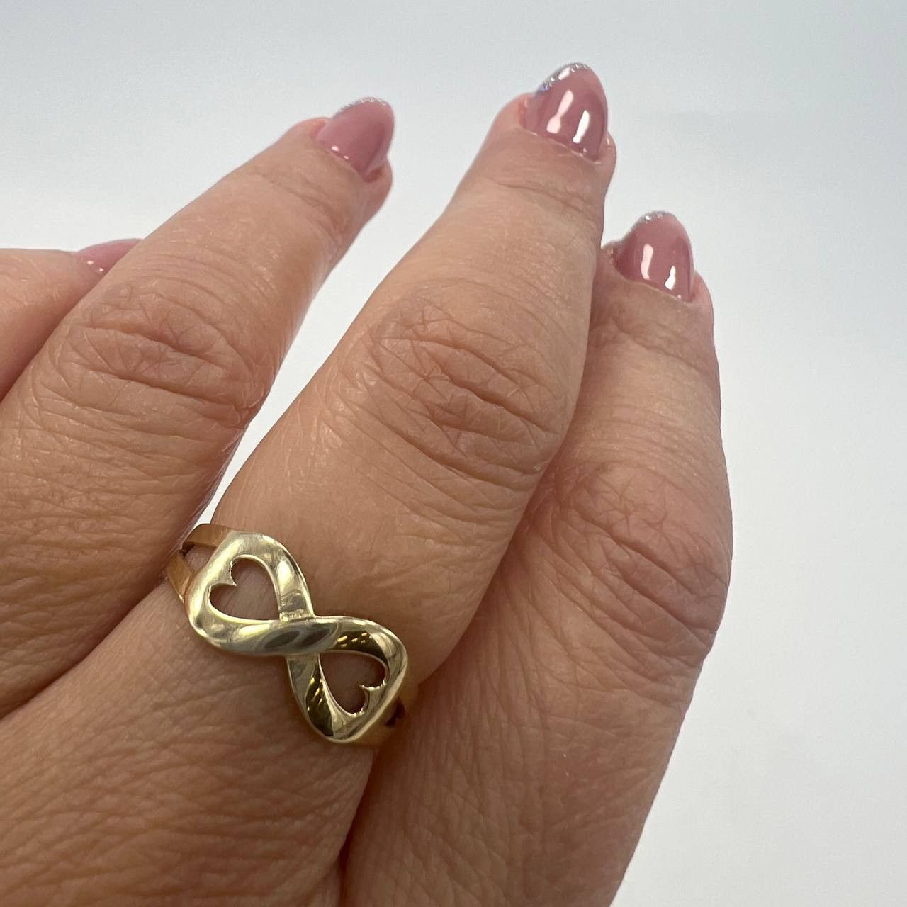 Other 14K Solid Gold Ring 1.6g – Infinity Heart Design Size ONE SIZE - 7 Thumbnail