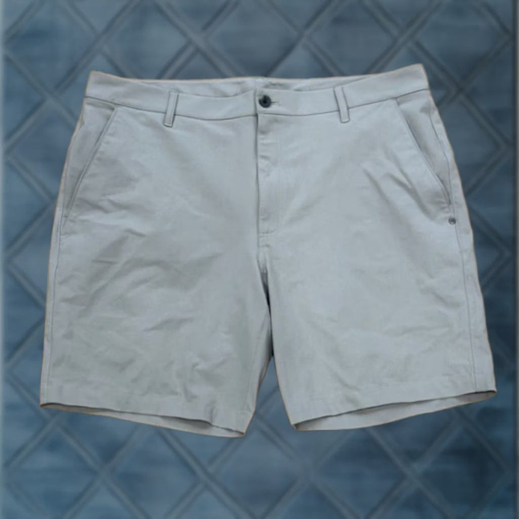 Vuori Vuori Men's Size 38 Meta Chino 8" Shorts Gray Flat Front Logo Preppy Size US 38 / EU 54 - 1 Thumbnail