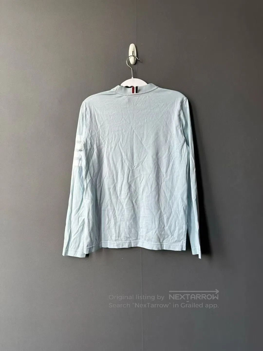 Thom Browne Thom Browne Sky Blue Basic Long Sleeve T-Shirt| Size XXL / US 16-18 / IT 52-54 - 2 Thumbnail