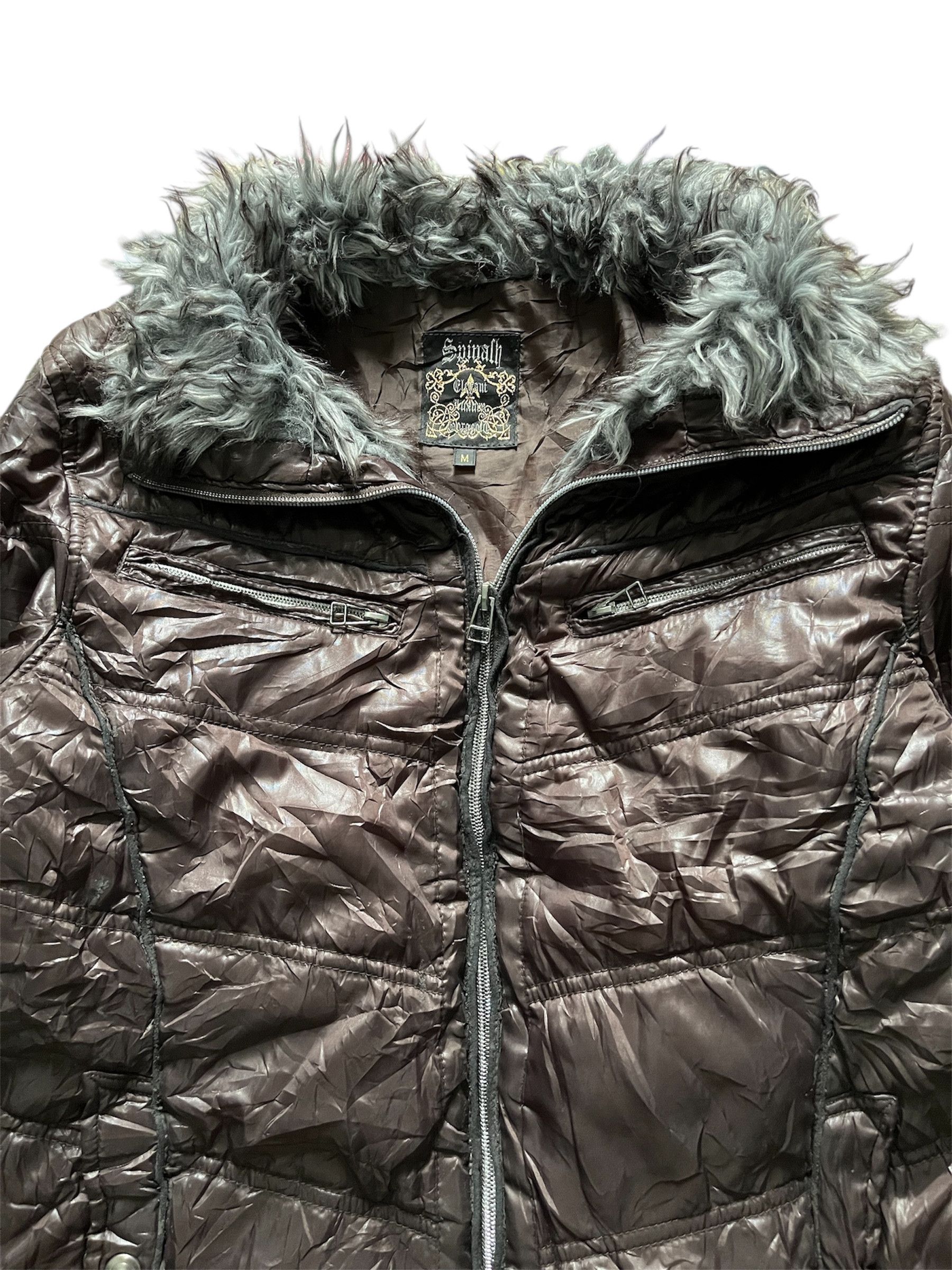Spinash Spinach faux fur vkei punk puffer jacket Size US M / EU 48-50 / 2 - 4 Thumbnail