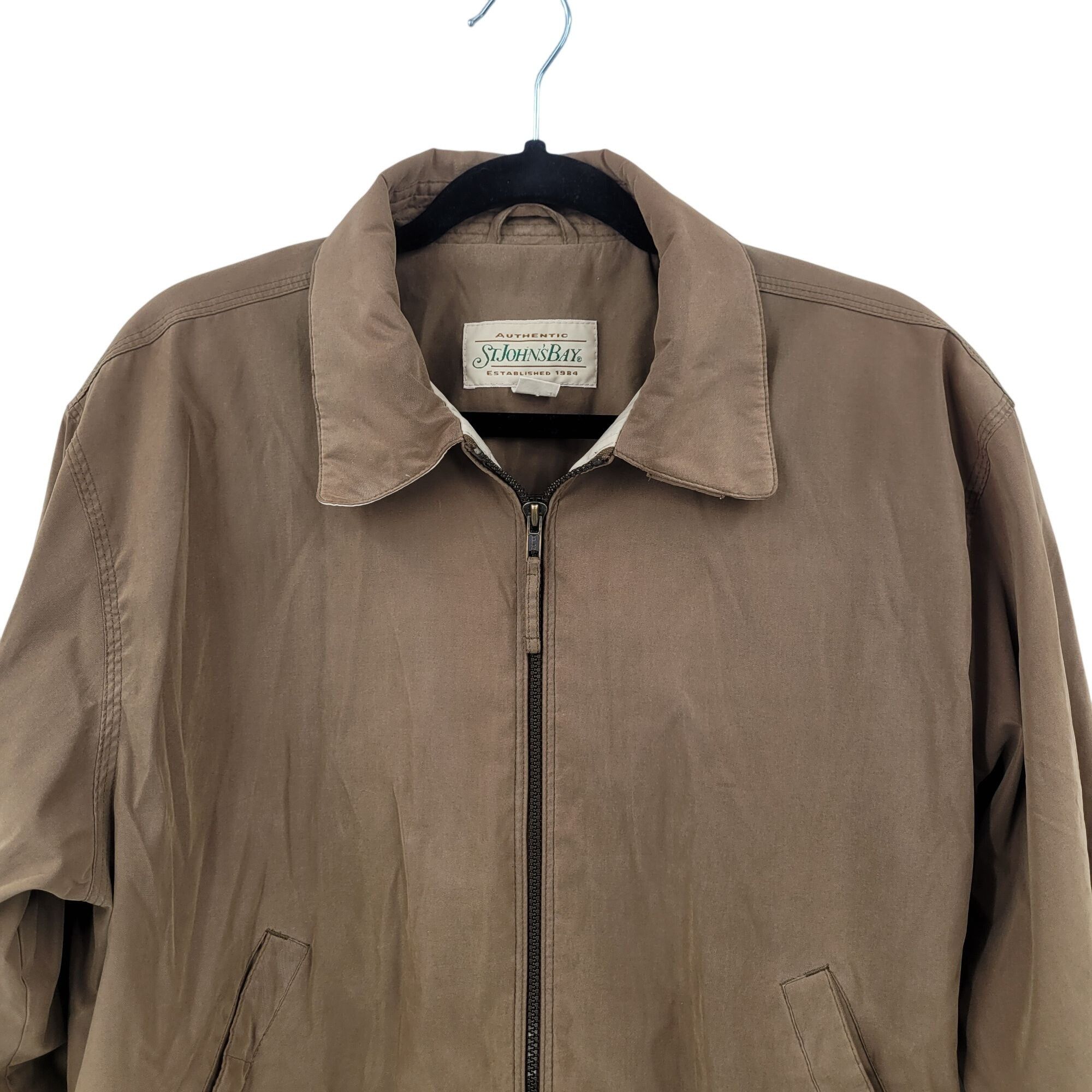 Vintage Vintage Mens Medium Tan Zip Up Bomber Dress Jacket Neutral C Size US M / EU 48-50 / 2 - 4 Thumbnail