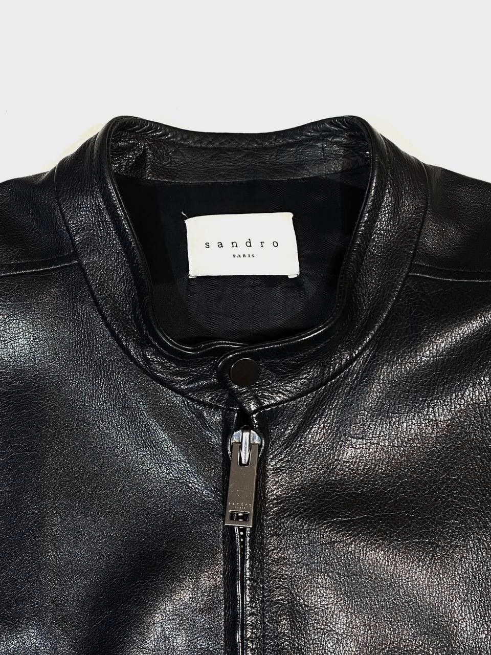 Sandro Sandro Paris Men Leather Jacket Black Biker Motorcycle Size US L / EU 52-54 / 3 - 7 Thumbnail