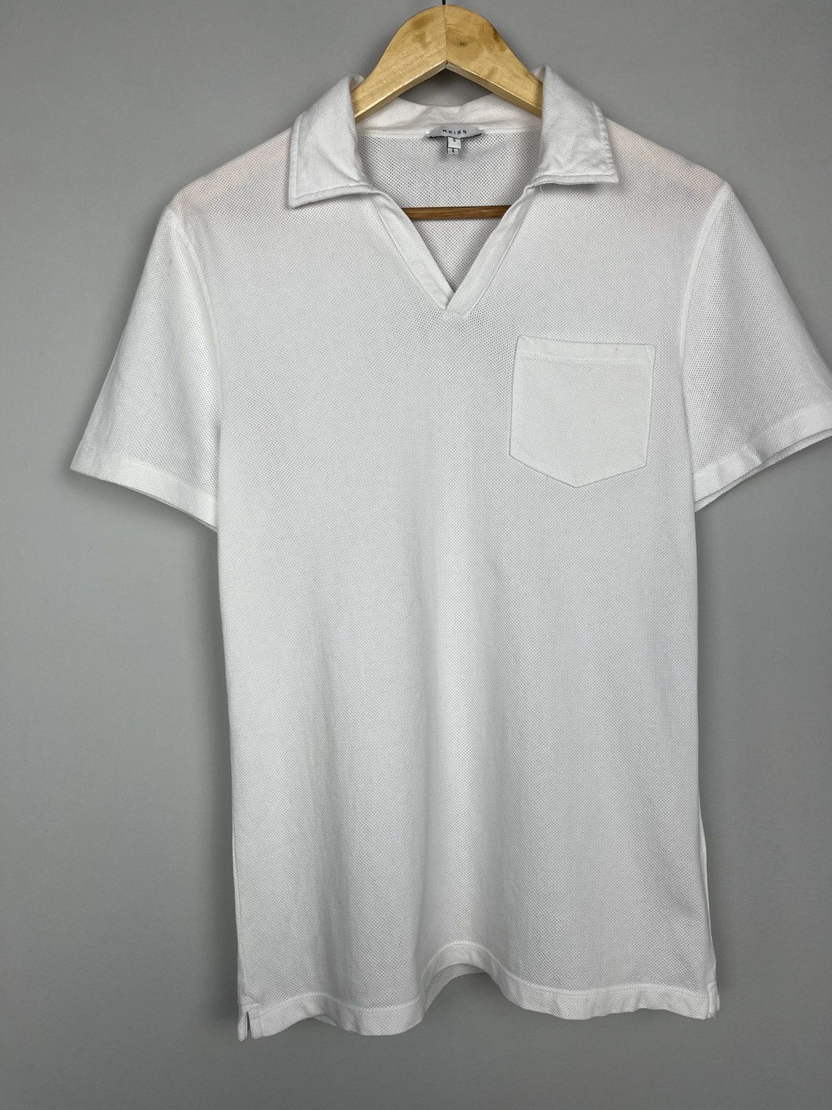Reiss Reiss Owen Airtech Open Collar Luxury Polo Tee Shirt Size US S / EU 44-46 / 1 - 6 Thumbnail