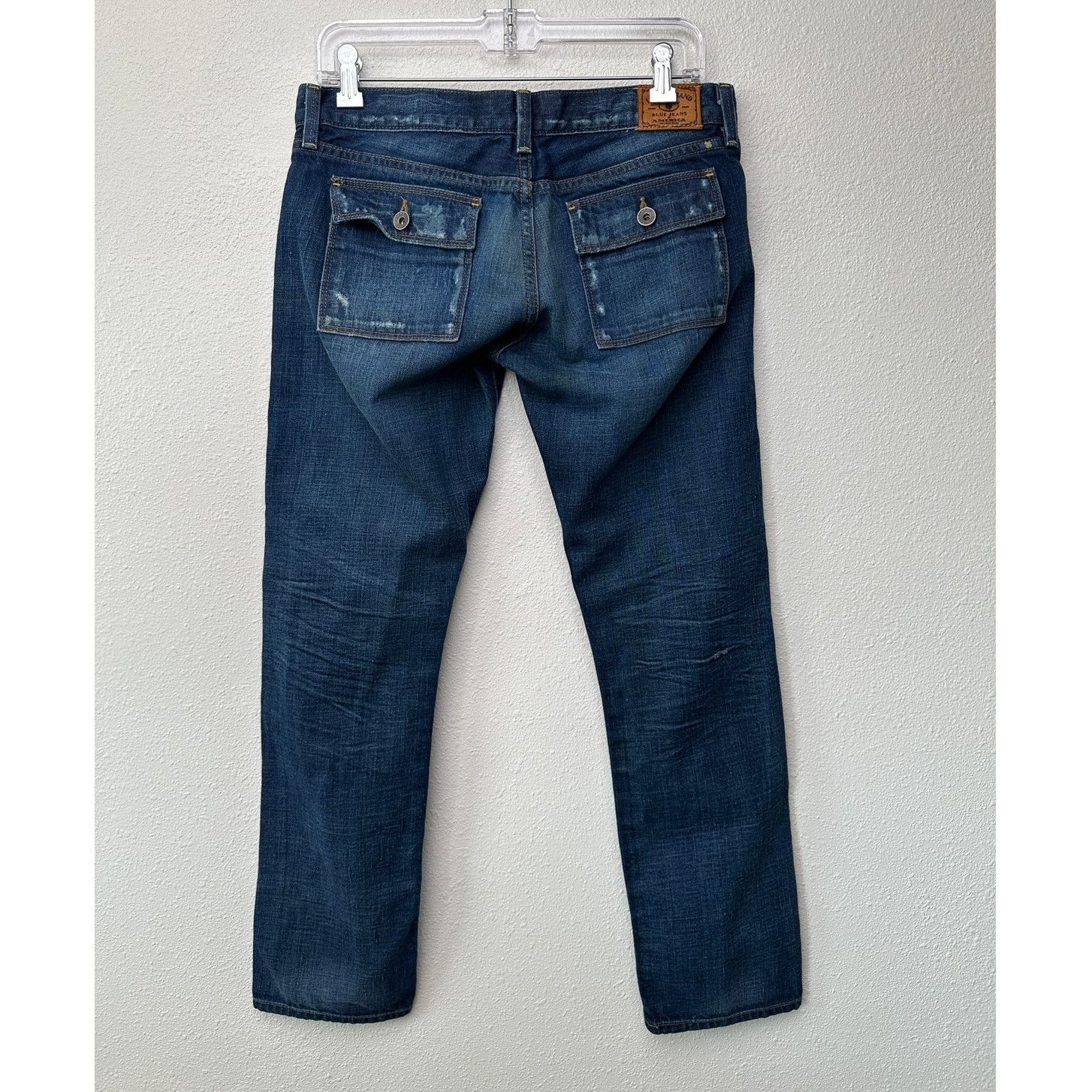 Lucky Brand Lucky Brand Y2K Low Rise Dark Medium Wash Cargo Jeans 4/27 Size 27" / US 4 / IT 40 - 4 Thumbnail
