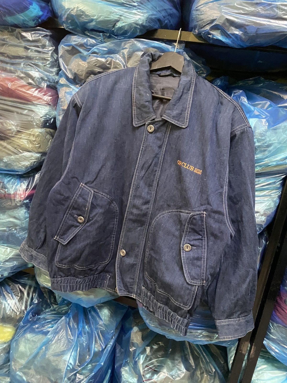 Other Vintage OR CLUB Denim Jacket with Embroidered Eagle Back Size US M / EU 48-50 / 2 - 3 Thumbnail