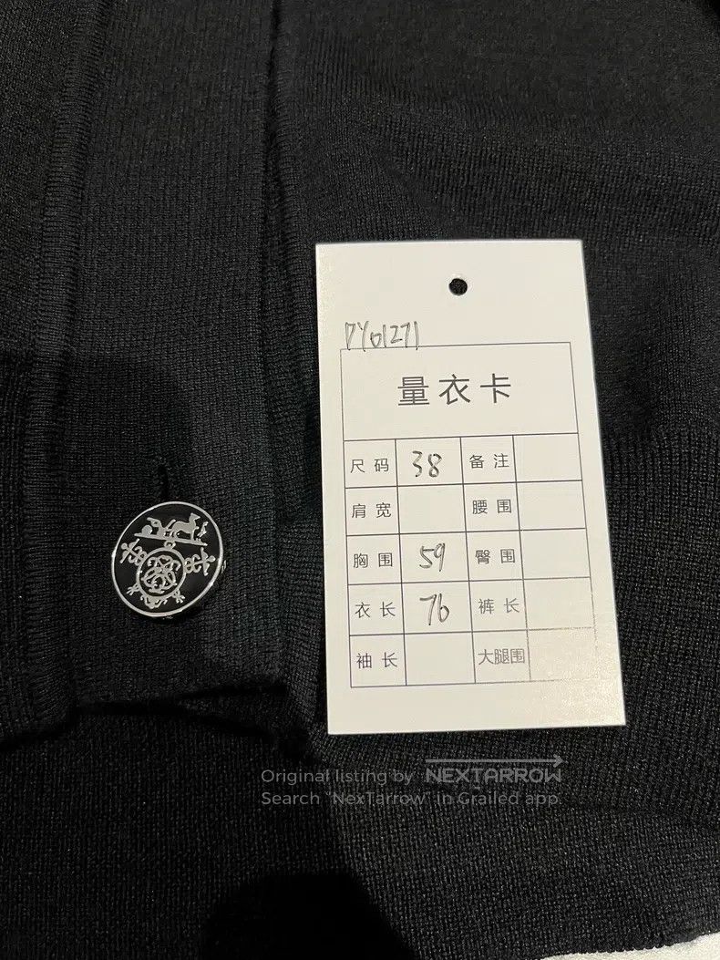 Hermes Hermes Black Knit Cardigan Jacket Size XS / US 0-2 / IT 36-38 - 3 Thumbnail