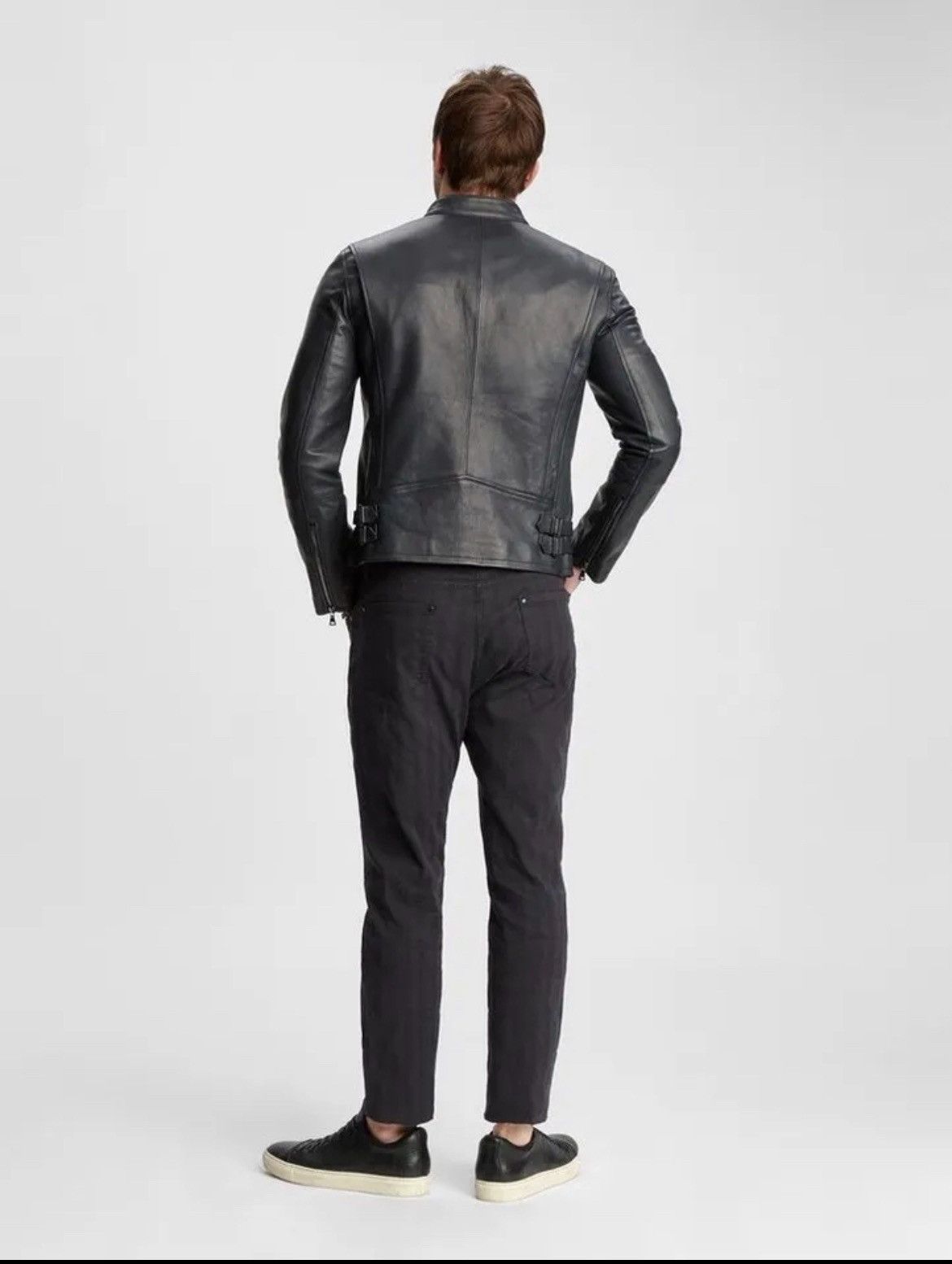 John Varvatos Zip Front Biker Jacket. 52 Size US L / EU 52-54 / 3 - 4 Thumbnail