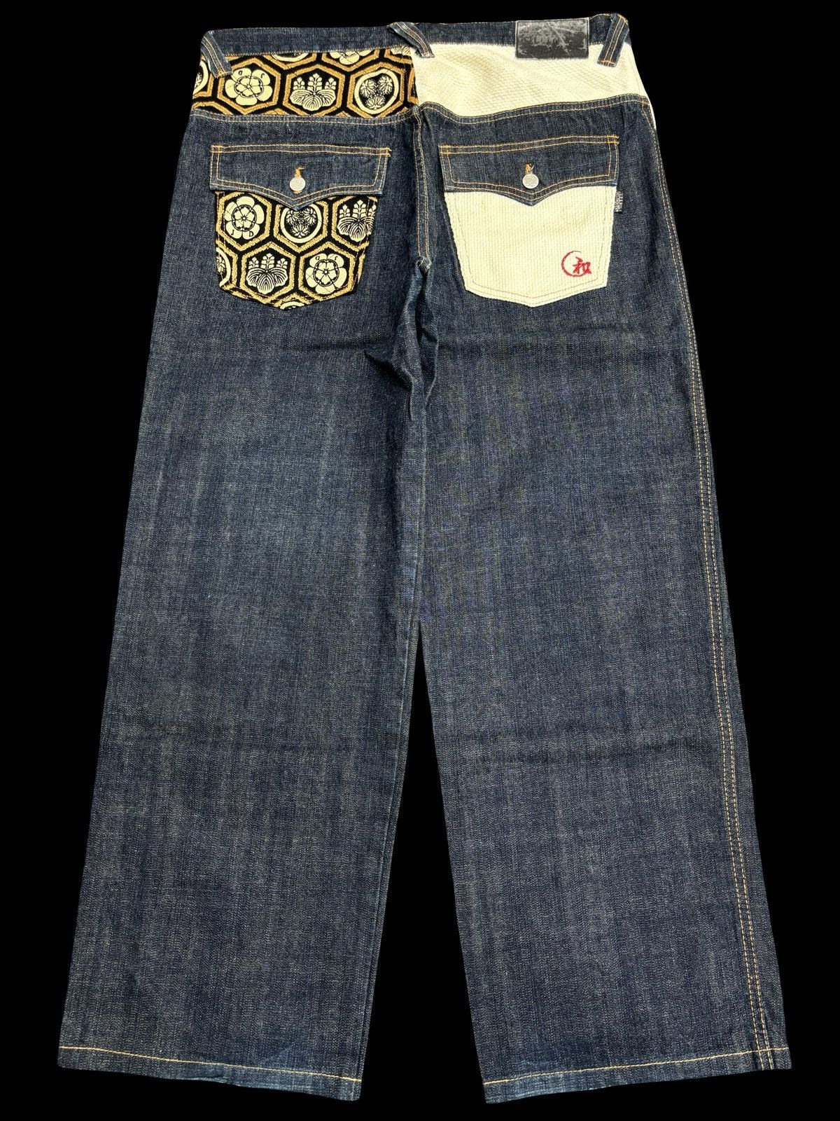 Designer 💥BAGGY💥Rare JUVENILE DELINQUENT X JAPAN BLUE Denim F549 Size US 37 - 1 Thumbnail