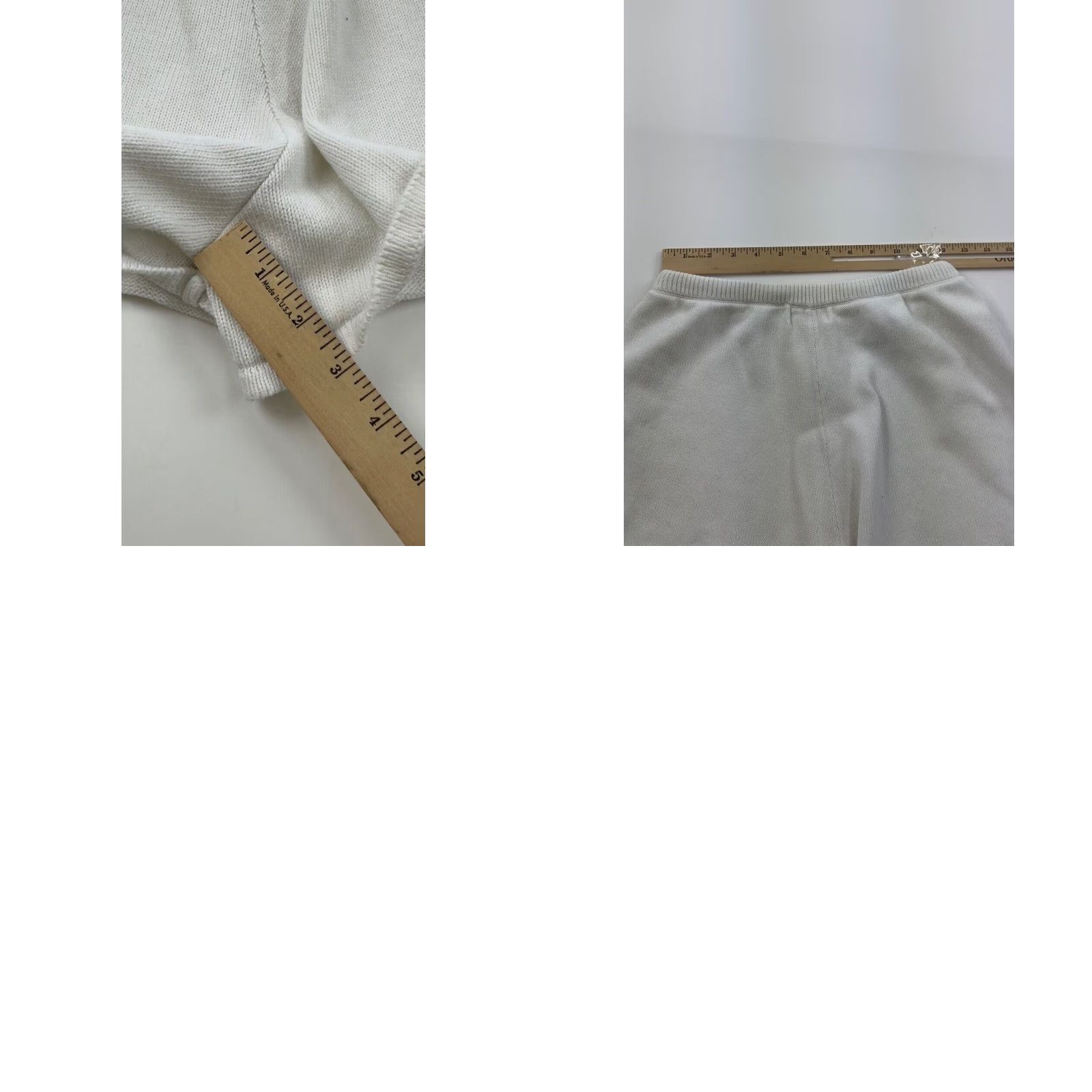 Vintage Sabo Skirt Mom Shorts Women's Medium White Knit Size 32" / US 10 / IT 46 - 8 Thumbnail