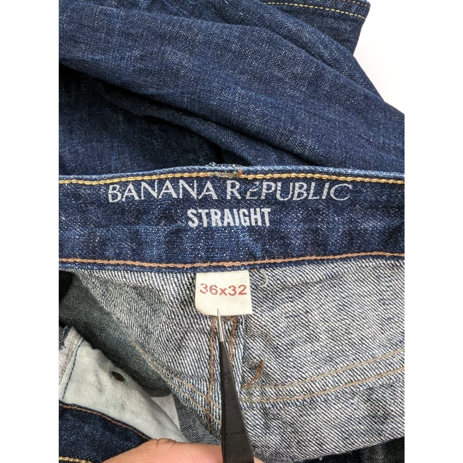 Banana Republic Banana Republic Jeans Denim Straight Leg 39x33 Mens Regular Blue Cotton Blend -Banana Republic- Denim Jeans -N/A Size US 39 - 6 Thumbnail