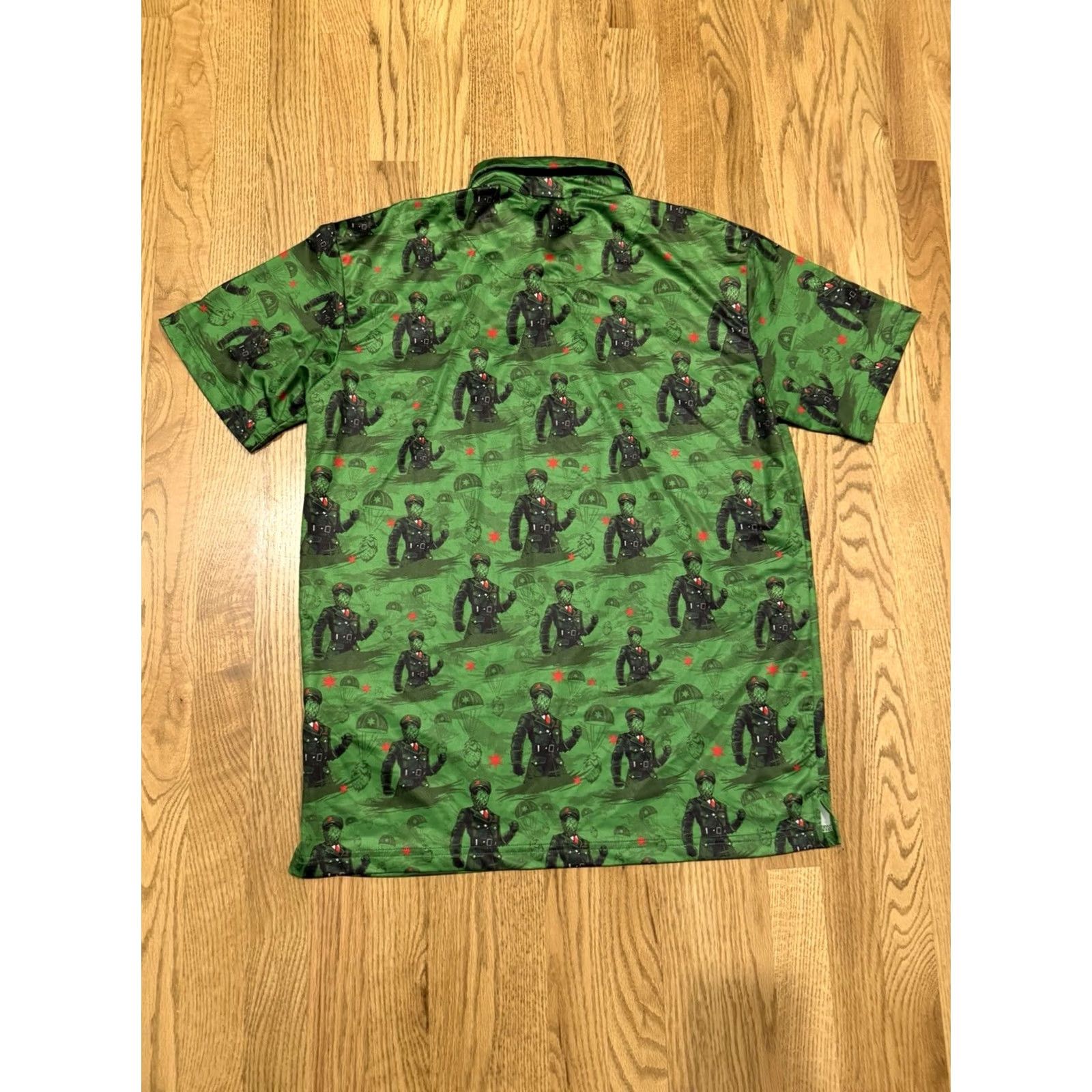 Vintage Revolution Brewing x Snowman Polo Shirt Men’s L Green Short Sleeve Polo Anti-Hero Golf Performance Moisture Wicking Logo Brand Revolution Size US L / EU 52-54 / 3 - 2 Thumbnail
