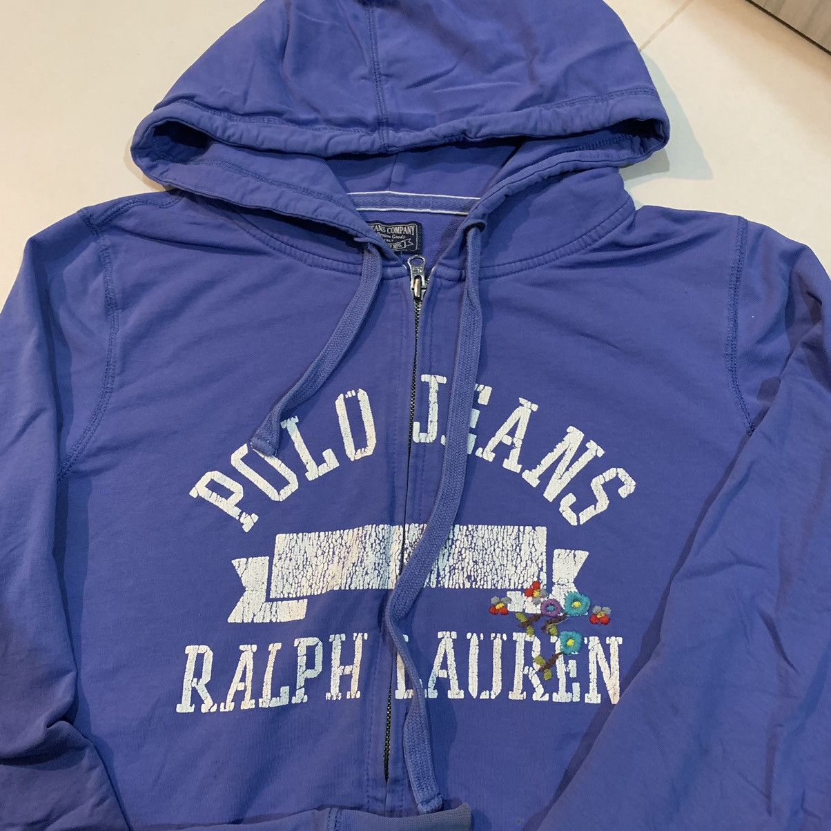 Polo Ralph Lauren × Ralph Lauren × Vintage Vintage Polo Jeans Ralph Lauren Zipper Hoodie Size US L / EU 52-54 / 3 - 2 Thumbnail