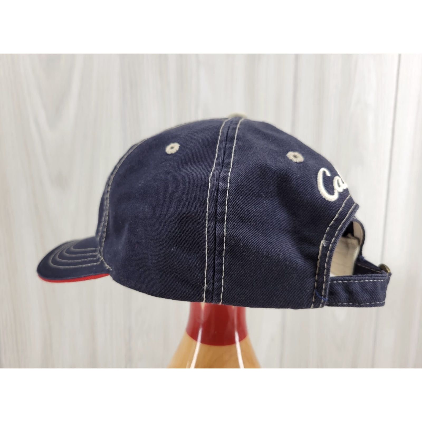 Vintage Cabela's Hat Cap OSFM Adjustable Strap Embroidered Blue Logo Baseball Cap Men Adjustable Blue Outdoor Casual Mens Size ONE SIZE - 7 Thumbnail