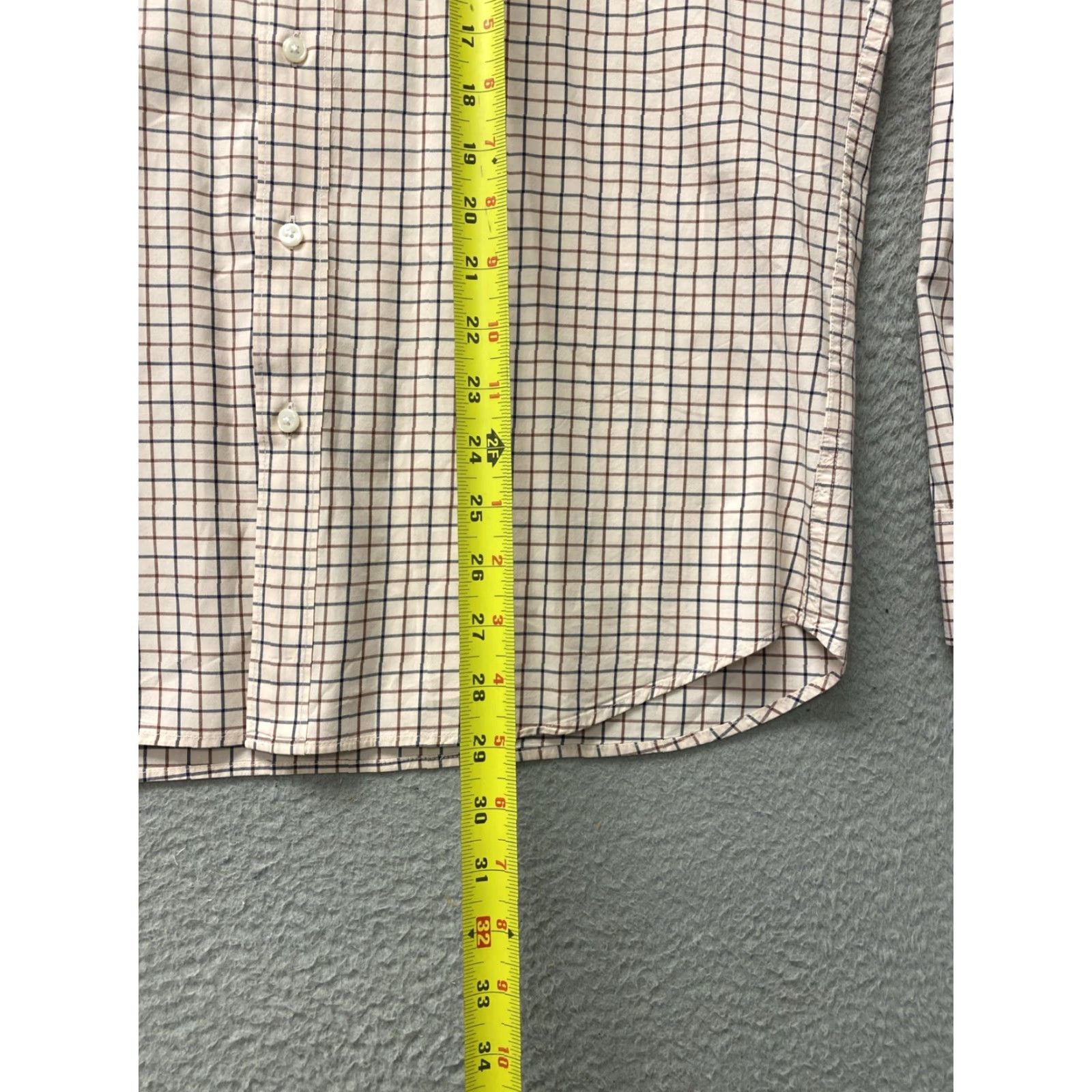 J.Crew J Crew Button Shirt Men’s L Peach Slim Fit Check /158-34 Button-Up Long Sleeve Cotton Slimming Size US L / EU 52-54 / 3 - 7 Thumbnail
