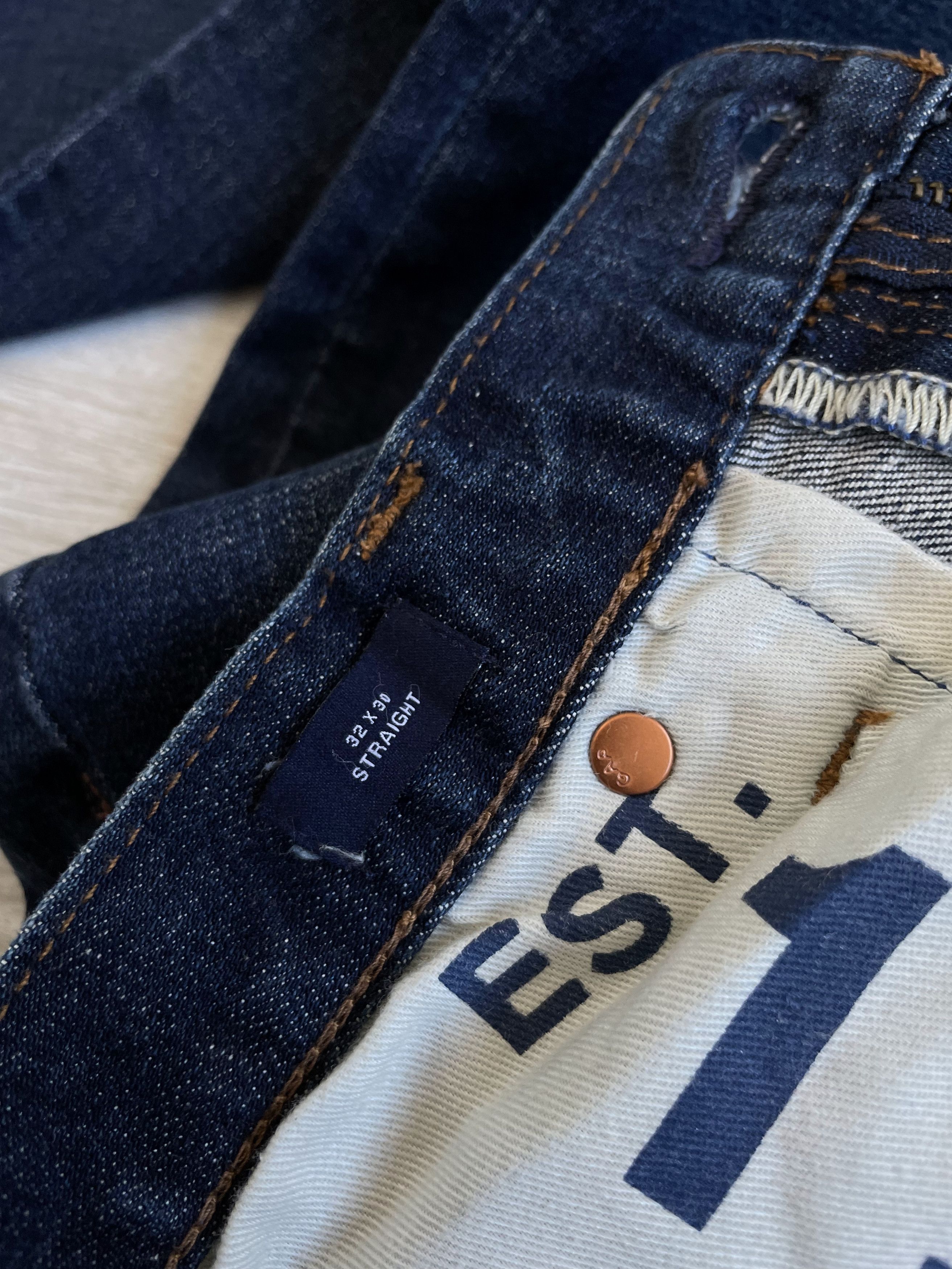 Gap GAP Denim Straight Blue Jeans Size US 30 / EU 46 - 8 Thumbnail