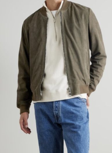 A.P.C. A.P.C. × Louis W. Ferris Calf Suede Bomber Jacket S Size US S / EU 44-46 / 1 - 1 Thumbnail