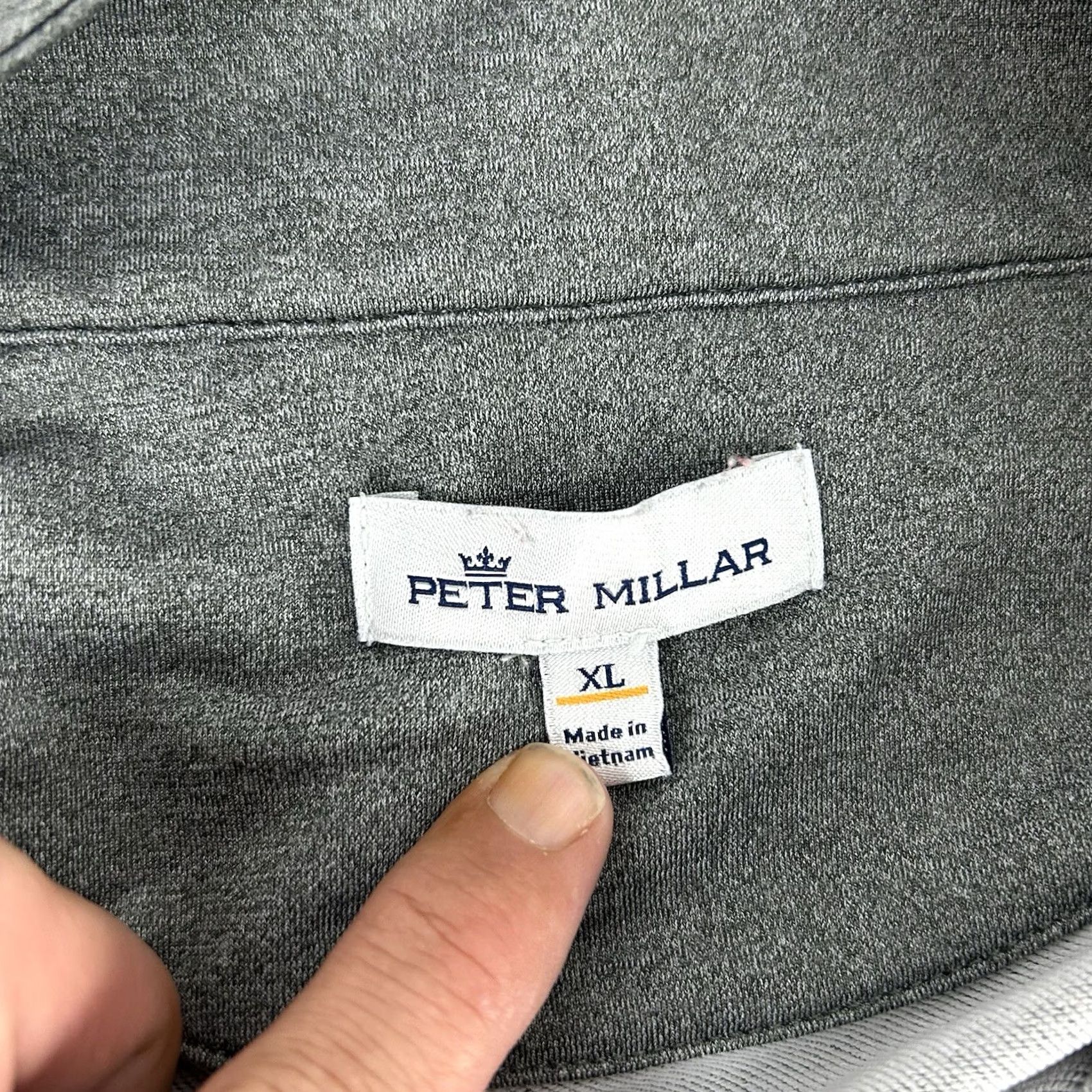 Peter Millar Peter Millar Perth Performance 1/4 Zip Shirt Gray Mens XL Golf Company Logo Size US XL / EU 56 / 4 - 3 Thumbnail