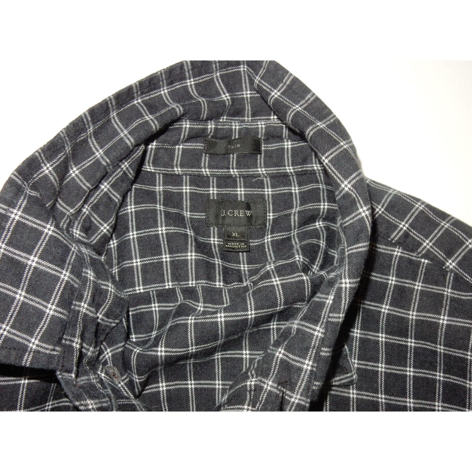 J.Crew VINTAGE J.CREW Men's Flannel Shirt Size XL Plaid Cotton Long Sleeve Slim Fit Gray Size US XL / EU 56 / 4 - 4 Thumbnail