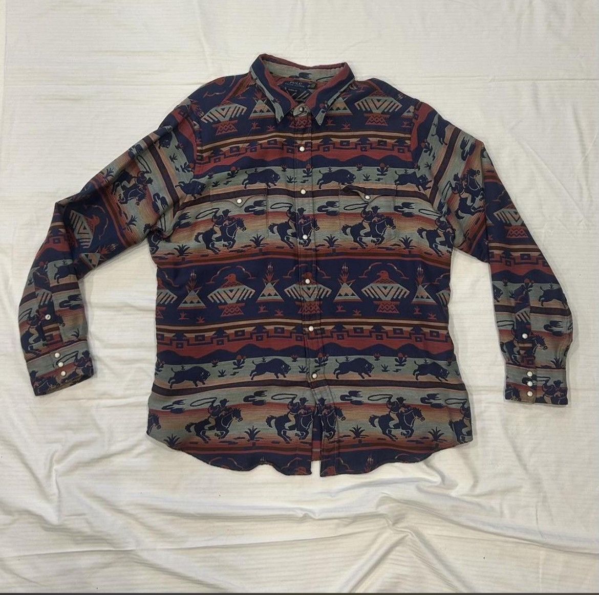 Ralph Lauren Polo Ralph Lauren Southwestern Indian Aztec Western Cowboy Size US XXL / EU 58 / 5 - 2 Thumbnail