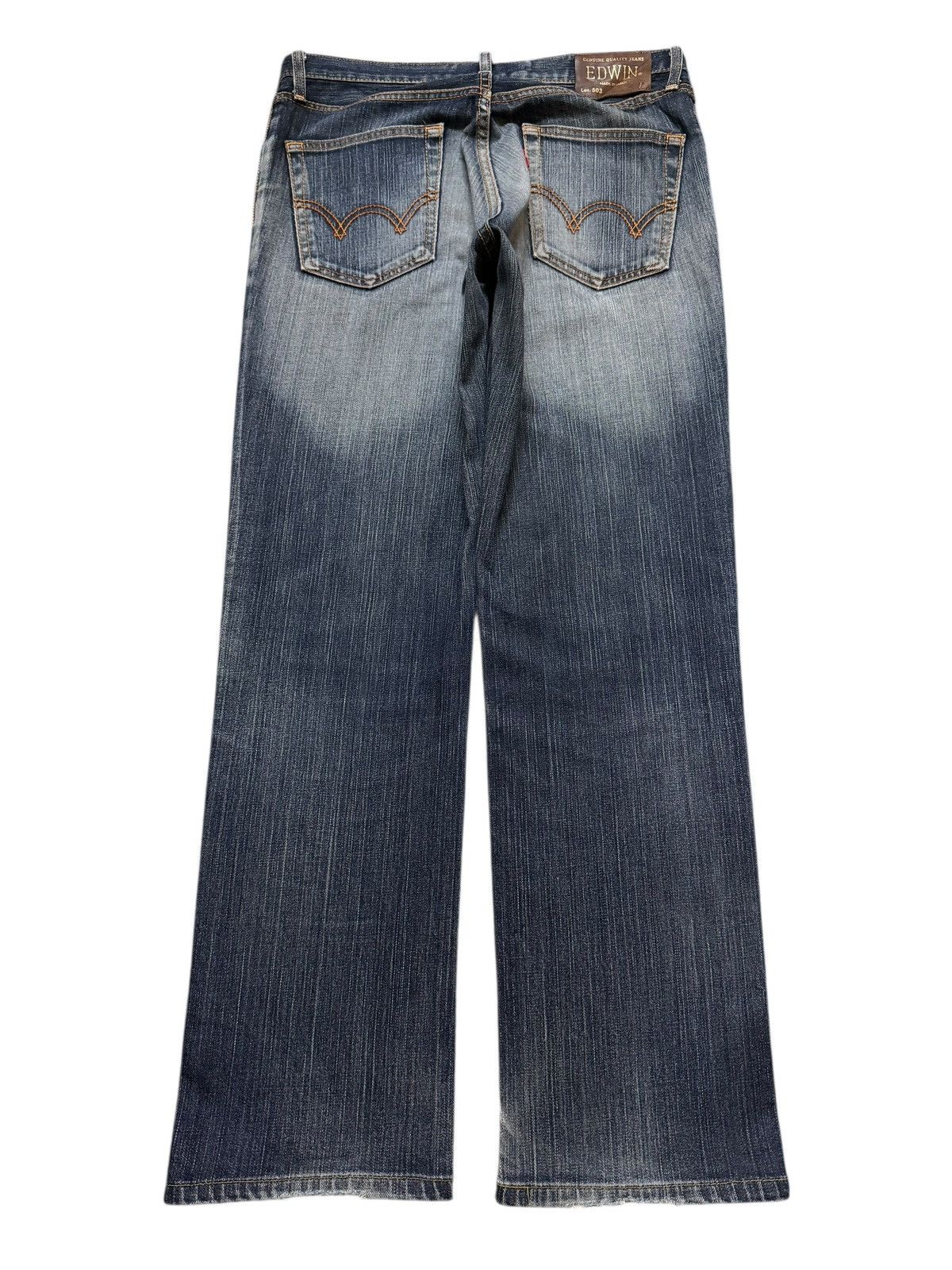 Vintage y2k archive Edwin japanese baggy wide leg navy jeans EDWIN 
