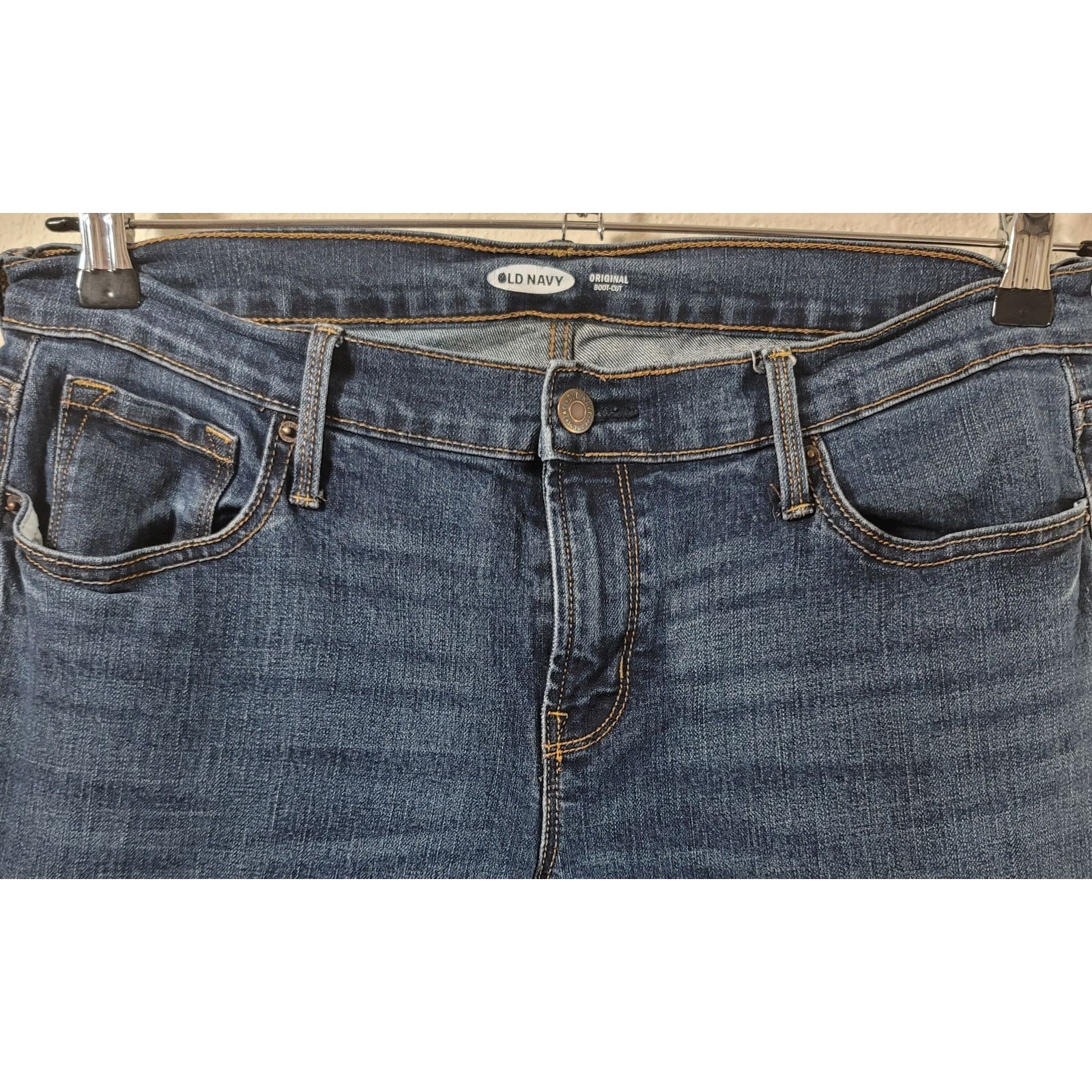 Old Navy Old Navy Blue Bootcut Jeans 12 Lightweight Stretch Soft Size 34" / US 12 / IT 48 - 6 Thumbnail