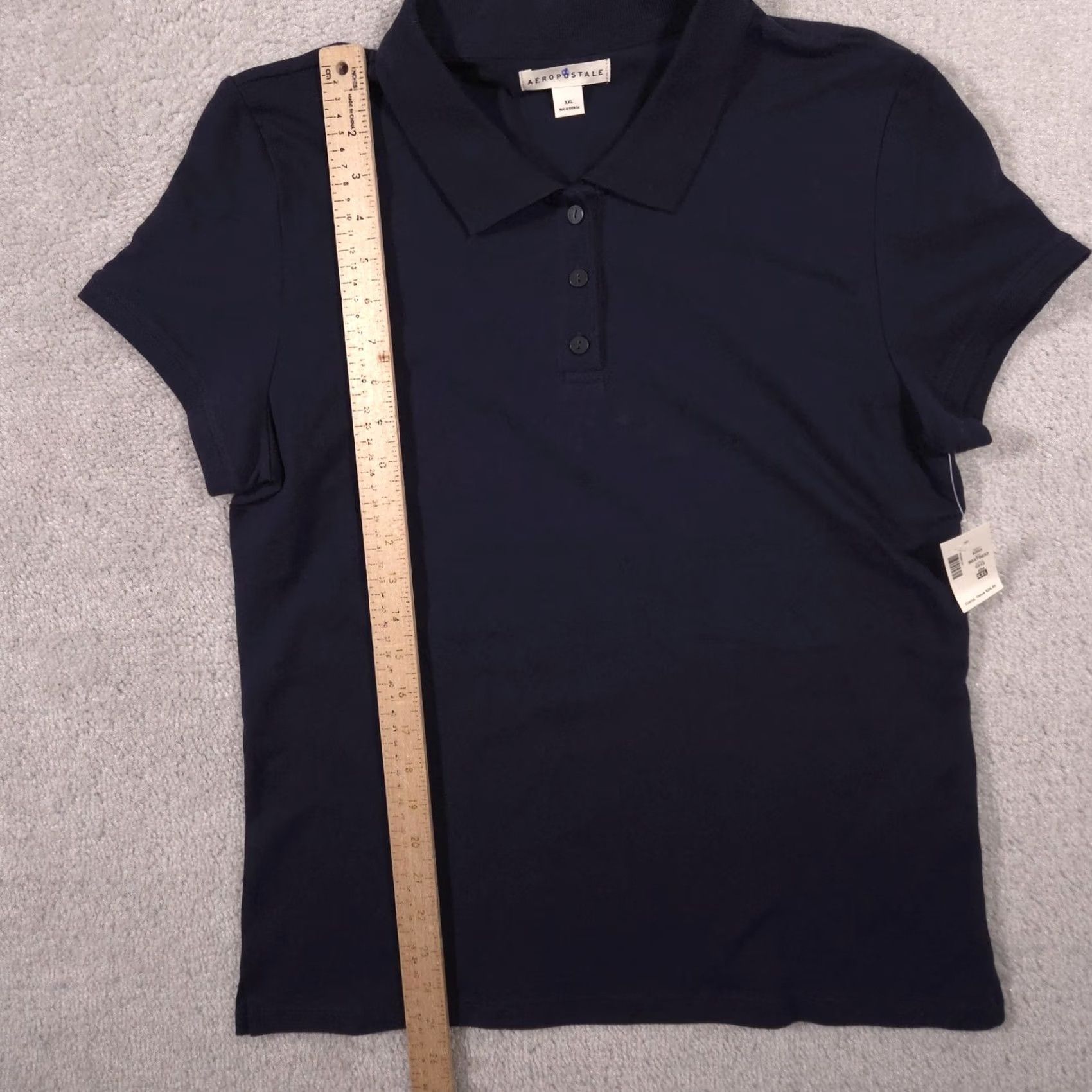 Aeropostale Aeropostale Polo Shirt XXL Blue Collared Short Sleeve Knit Top Cotton Junior Womens Boys? Vendor Size XXL / US 16-18 / IT 52-54 - 6 Thumbnail