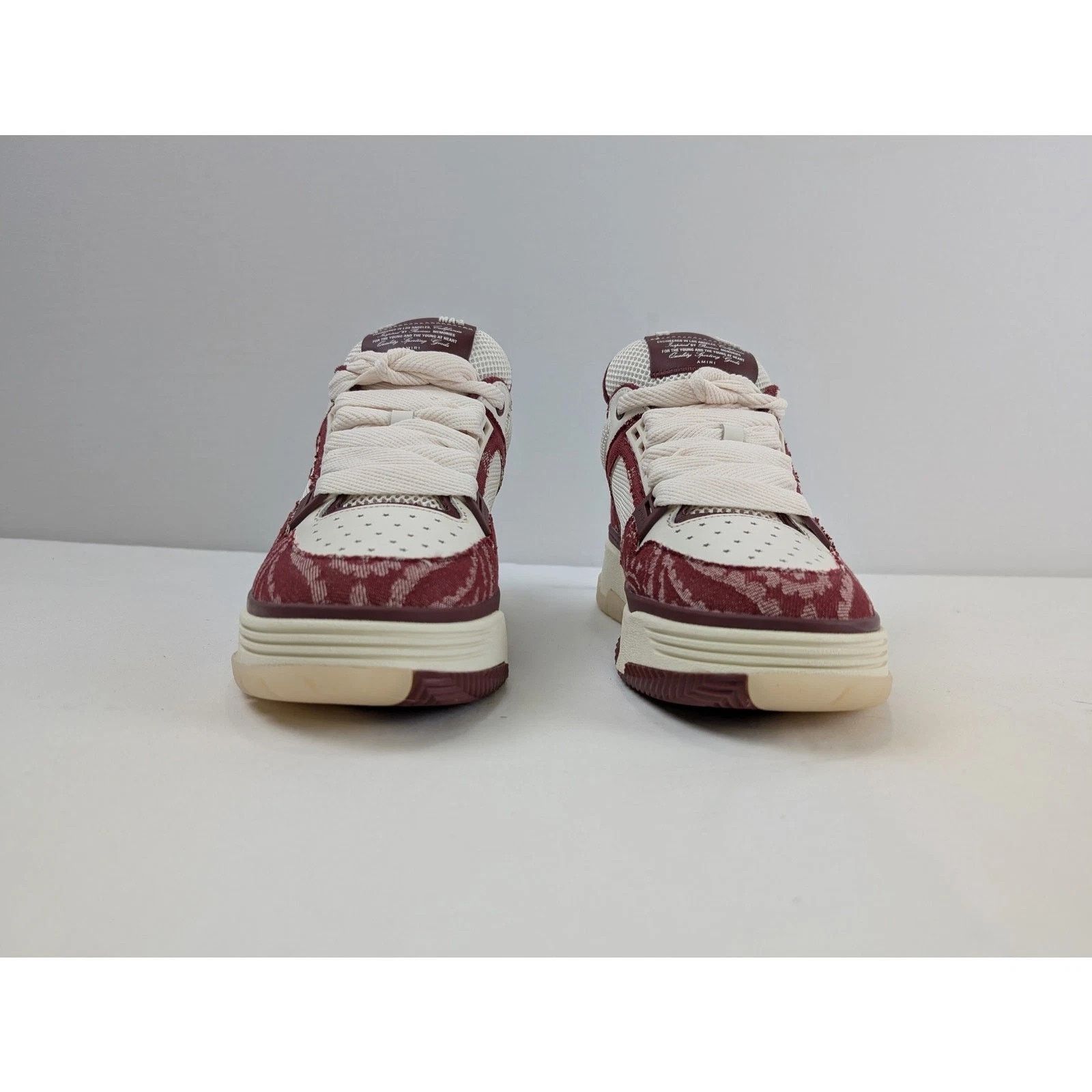 Amiri o1rshd1 Q:4 / Bandana Denim MA-1 Sneakers in Burgundy Size US 10 / EU 43 - 6 Thumbnail