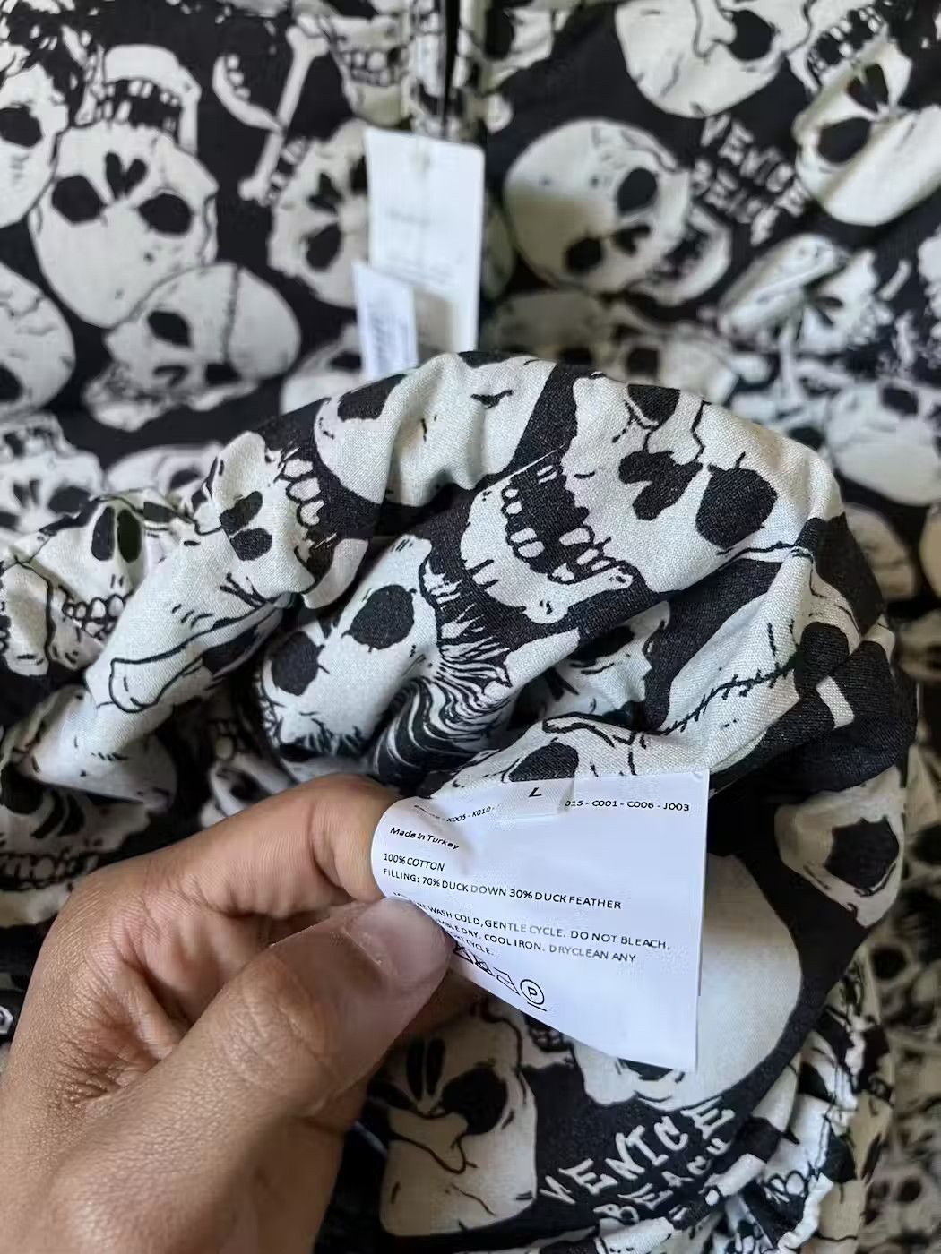 ERL ERL Black Skull Down All Over Print Puffer Jacket Size US L / EU 52-54 / 3 - 11 Thumbnail