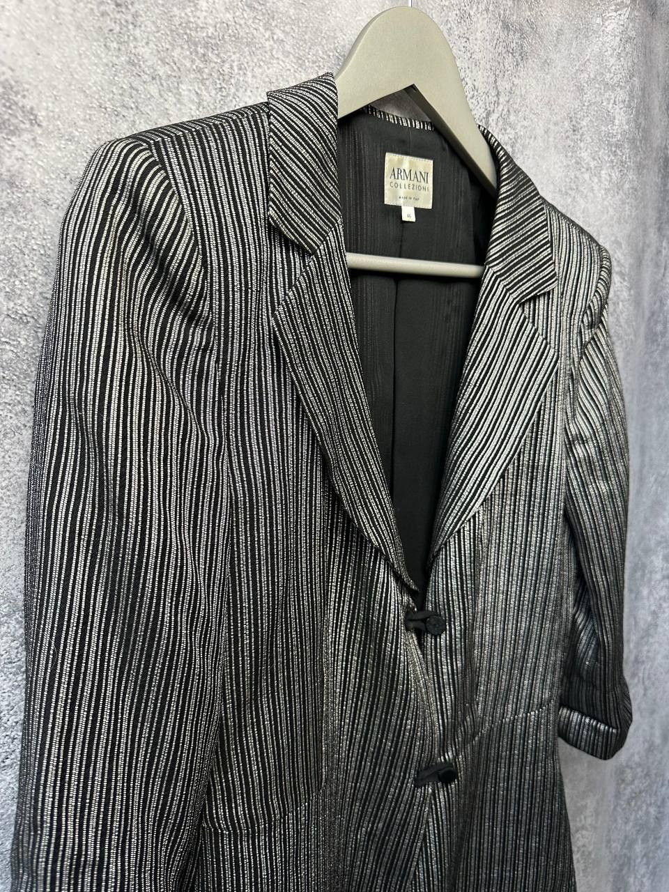 Armani Collezioni Armani Collezioni Women’s Unique Striped Blazer Jacket Size L / US 10 / IT 46 - 4 Thumbnail