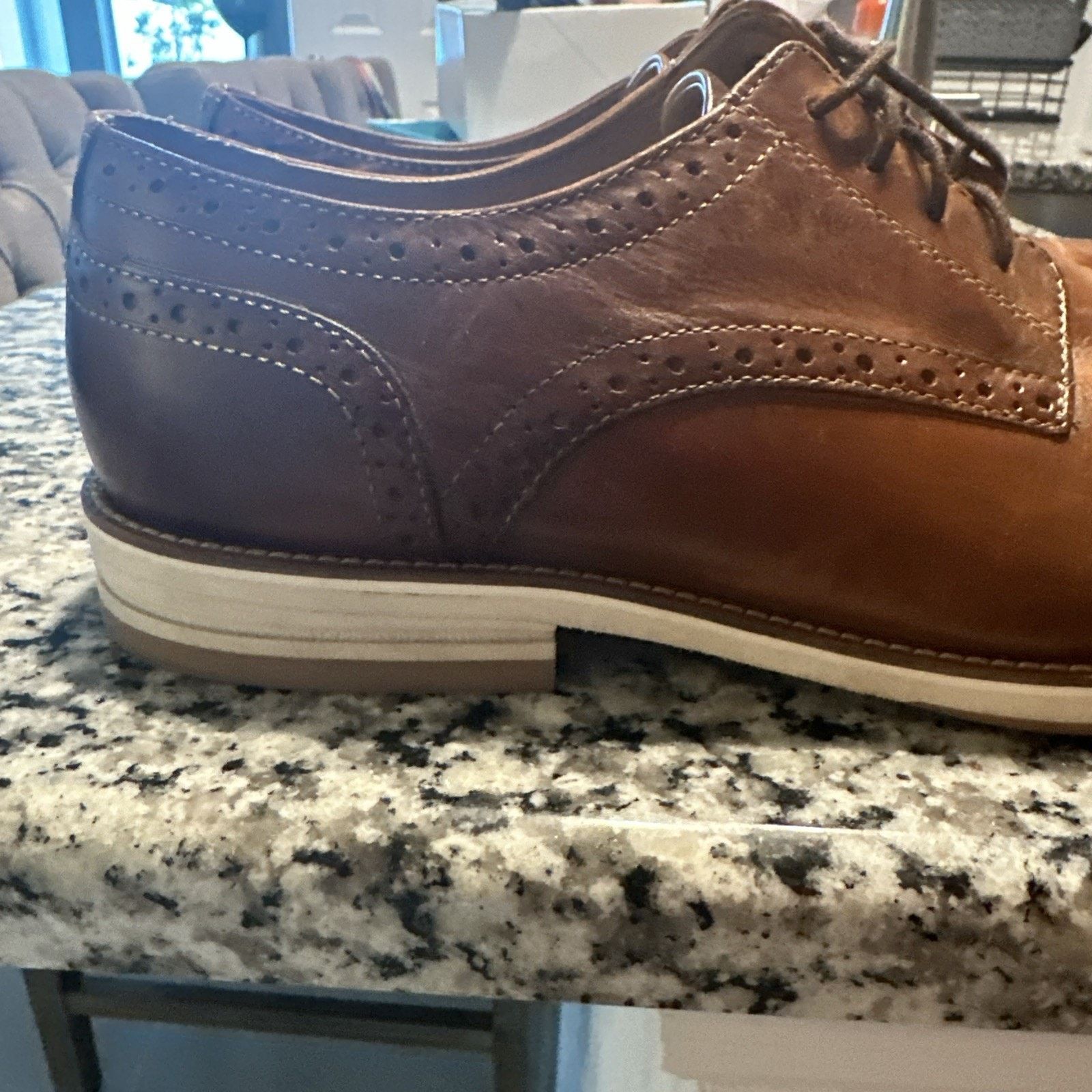 Steve Madden Steve Madden Mens Size 12 Brown Leather Derb Dress Shoes Size US 12 / EU 45 - 7 Thumbnail