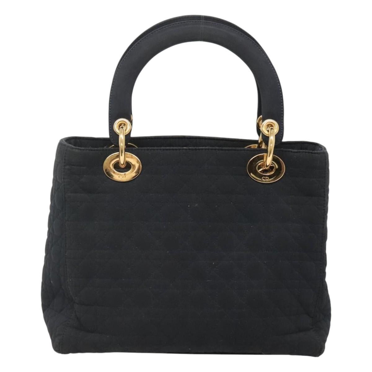 Dior DIOR Canage Hand Bag Nylon Navy Gold Size ONE SIZE - 3 Thumbnail