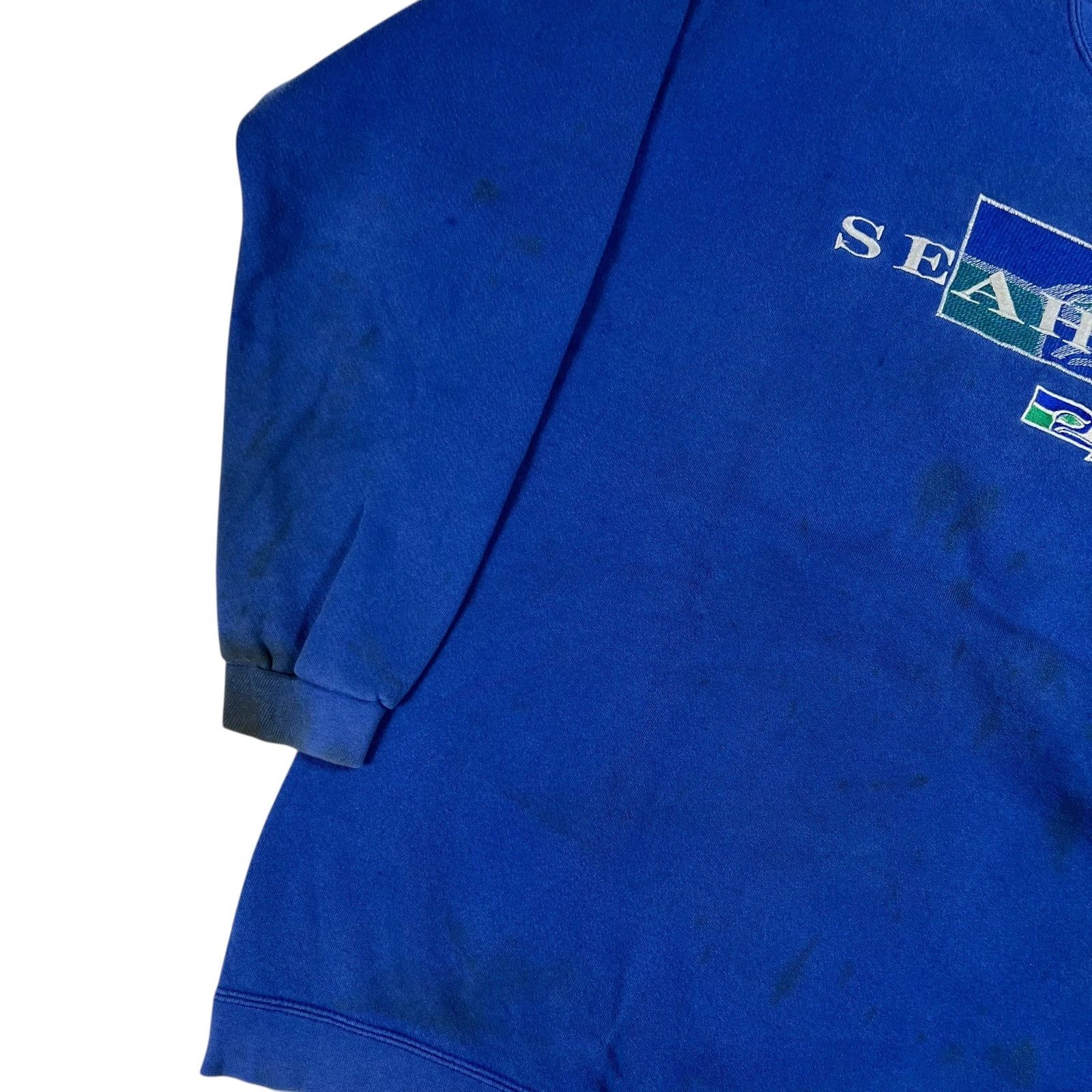 NFL × Starter × Vintage Vintage 90s Starter Seattle Seahawks faded crewneck (XL) Size US XL / EU 56 / 4 - 4 Thumbnail