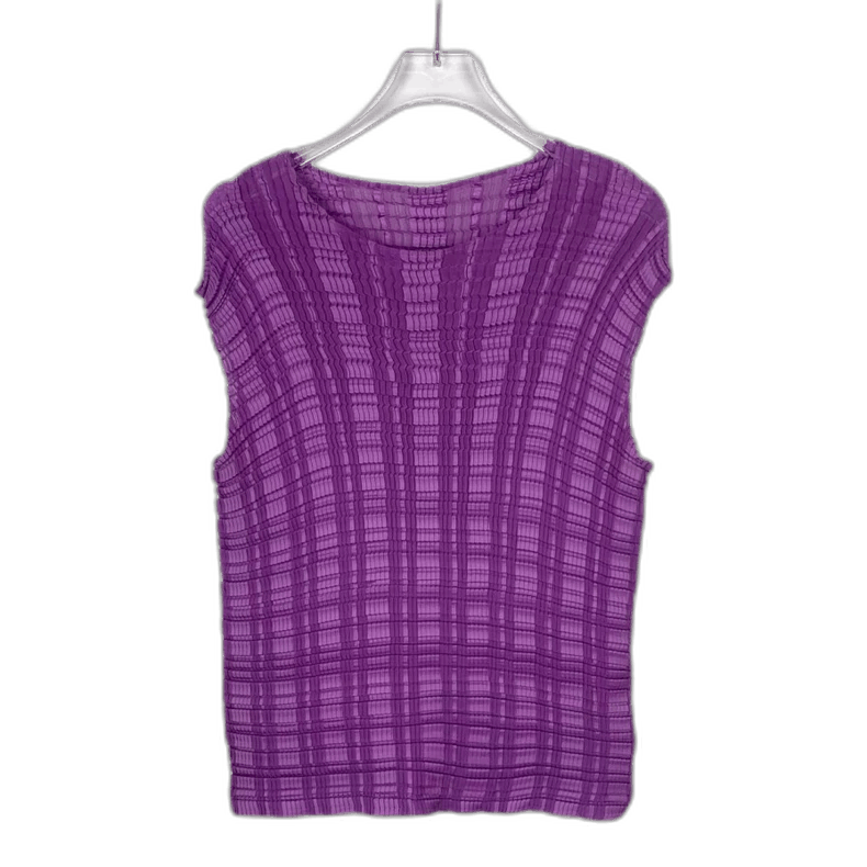 Issey Miyake Issey Miyake Purple Pleated Top Size 2 Size S / US 4 / IT 40 - 1 Thumbnail