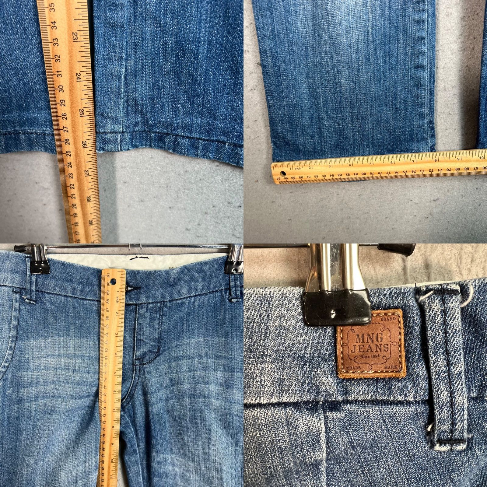 Mango Mango Jeans Womens Size 2 Blue Straight Leg Denim Pants Cotton Blend Adult Regular 5-Pocket Womens Jeans 90s Style? Size 26" / US 2 / IT 38 - 8 Thumbnail