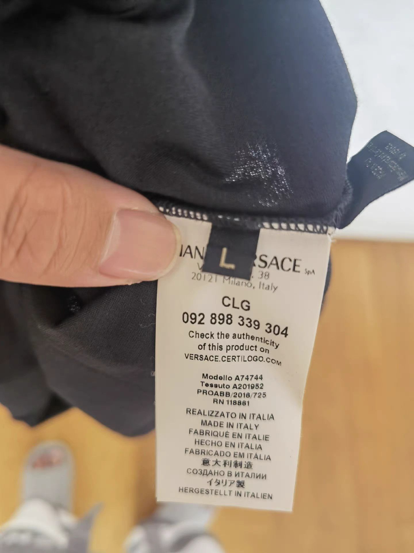 Versace VERSACE T-Shirt K17 Size US L / EU 52-54 / 3 - 4 Thumbnail