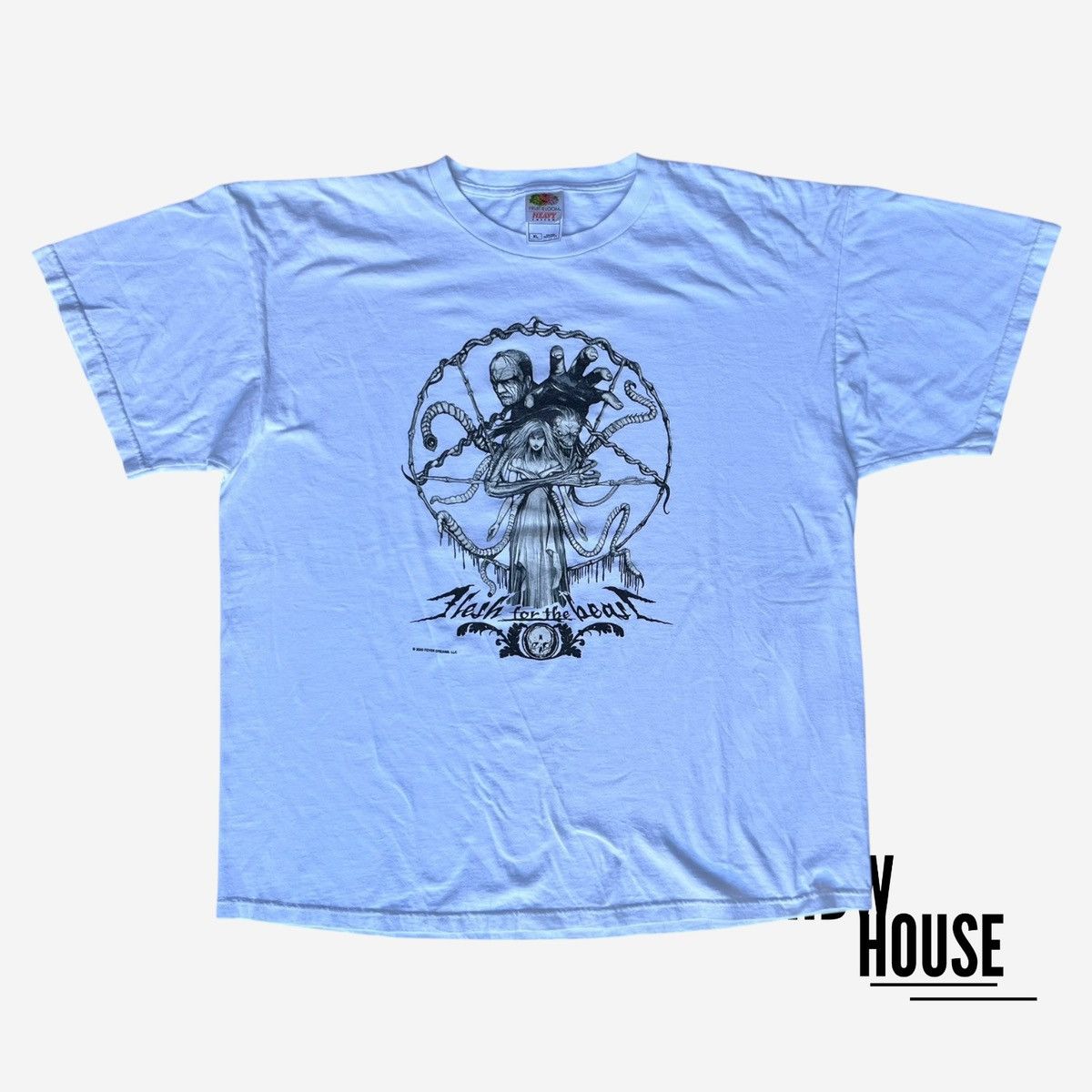 Fruit Of The Loom Fruit of the Loom Vintage Flesh for the Beast Tee in White Size US XL / EU 56 / 4 - 1 Thumbnail