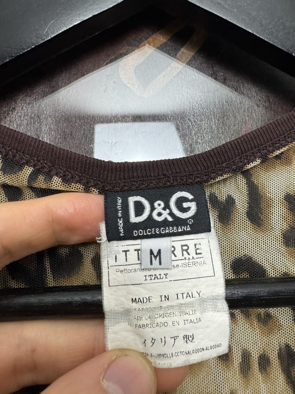 Dolce & Gabbana Vintage Y2k Rare DOLCE GABBANA Mesh Top Leopard Tribal Ls Size M / US 6-8 / IT 42-44 - 6 Thumbnail