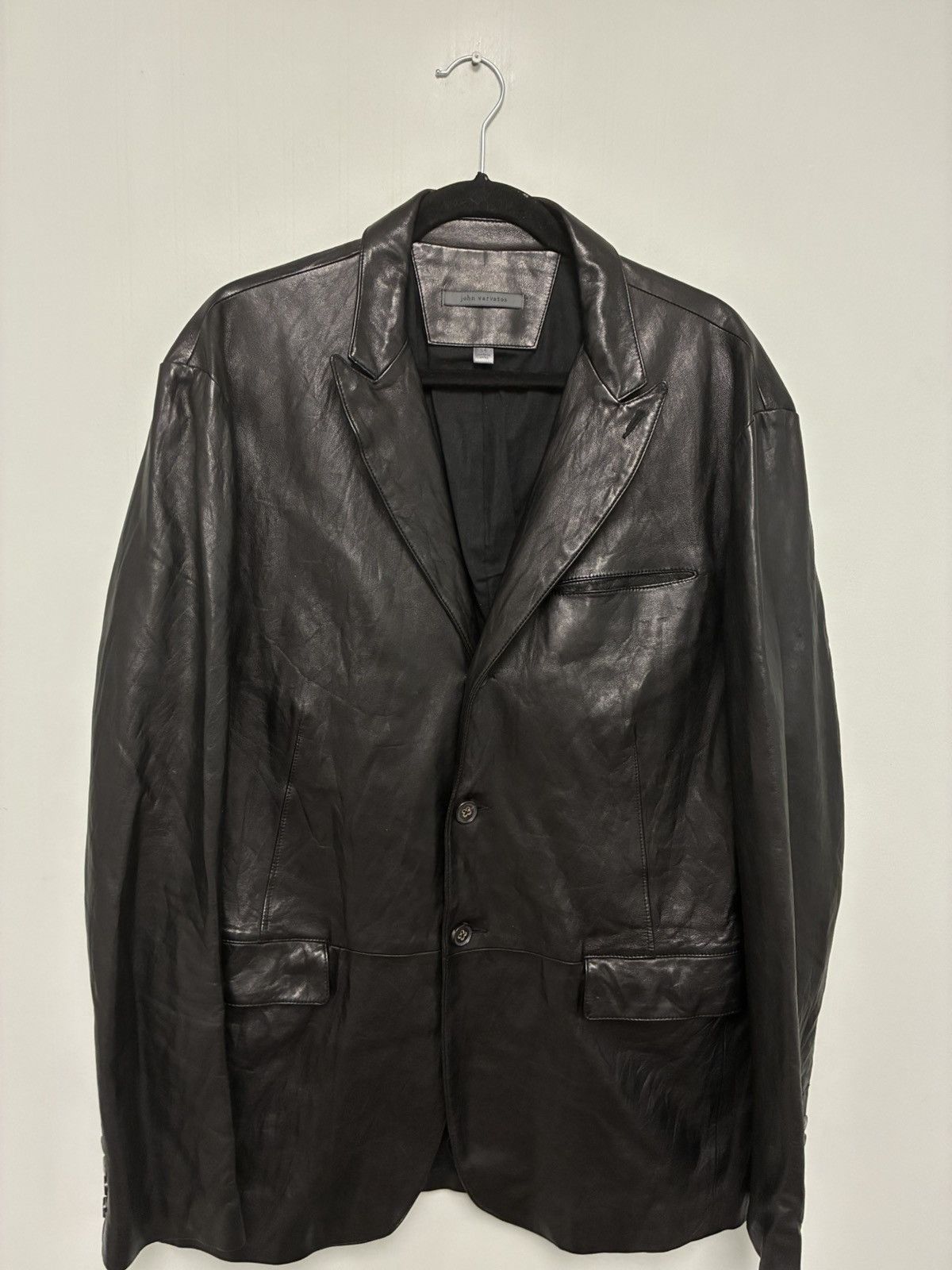 John Varvatos Peak lapel leather jacket EU 58 USA 48 Size US XXL / EU 58 / 5 - 9 Thumbnail