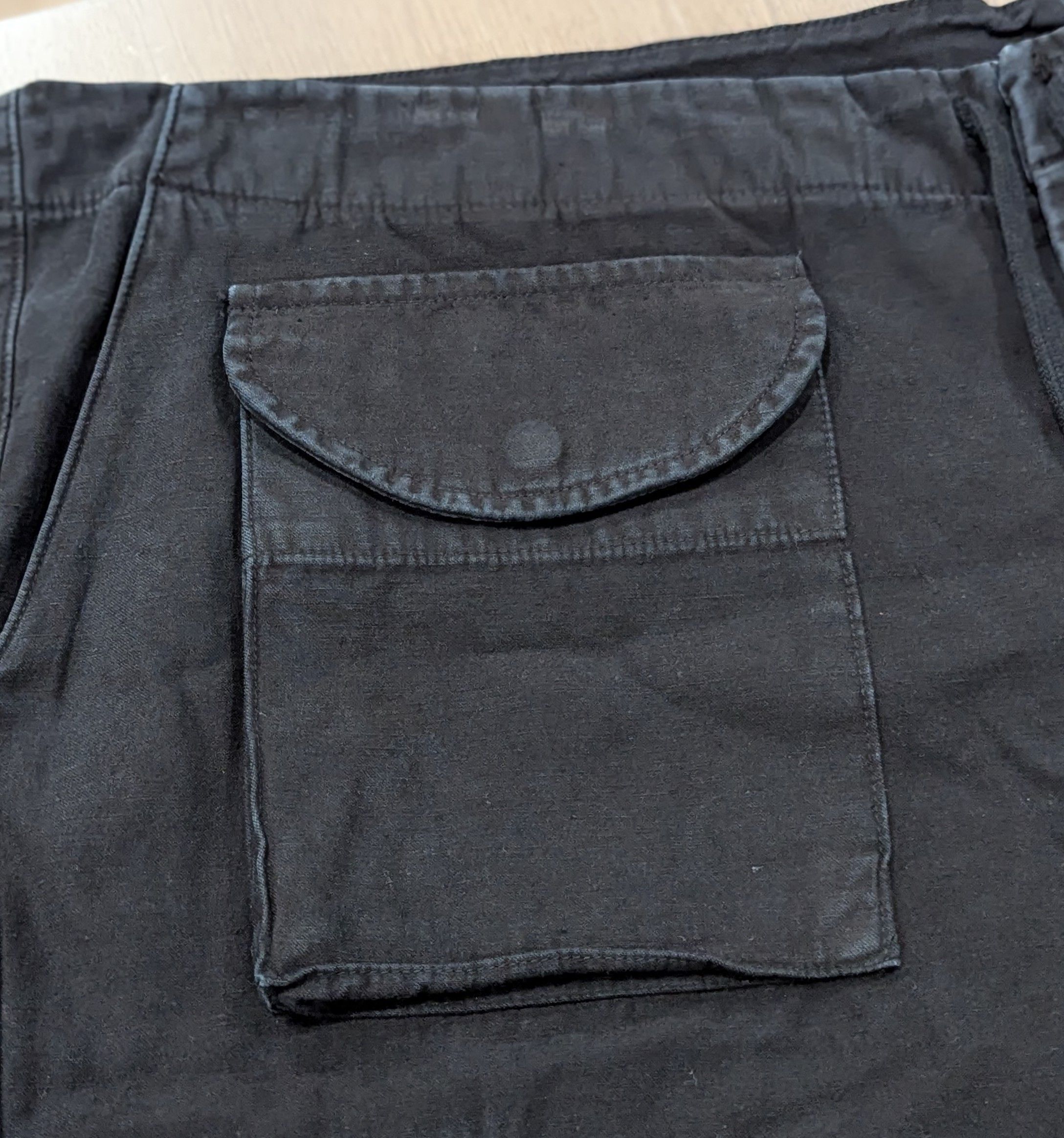 Greg Lauren Mens GREG LAUREN Tent Cargo Shorts Black 4 - XL Size US 36 / EU 52 - 3 Thumbnail