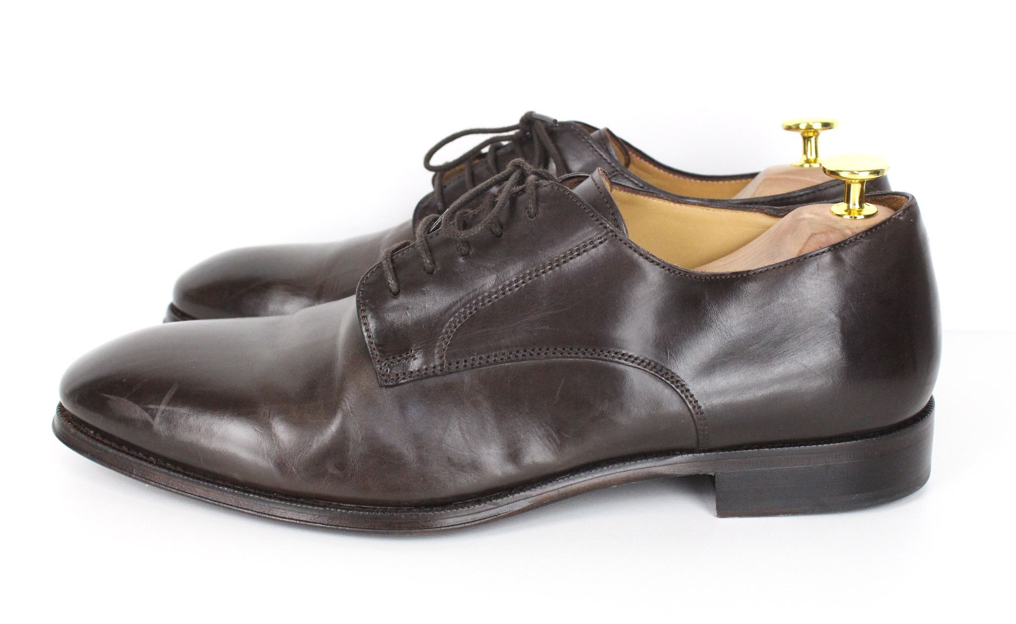 Suitsupply EU43 Brown Leather Low-Top Laced 72584 Size US 10 / EU 43 - 6 Thumbnail
