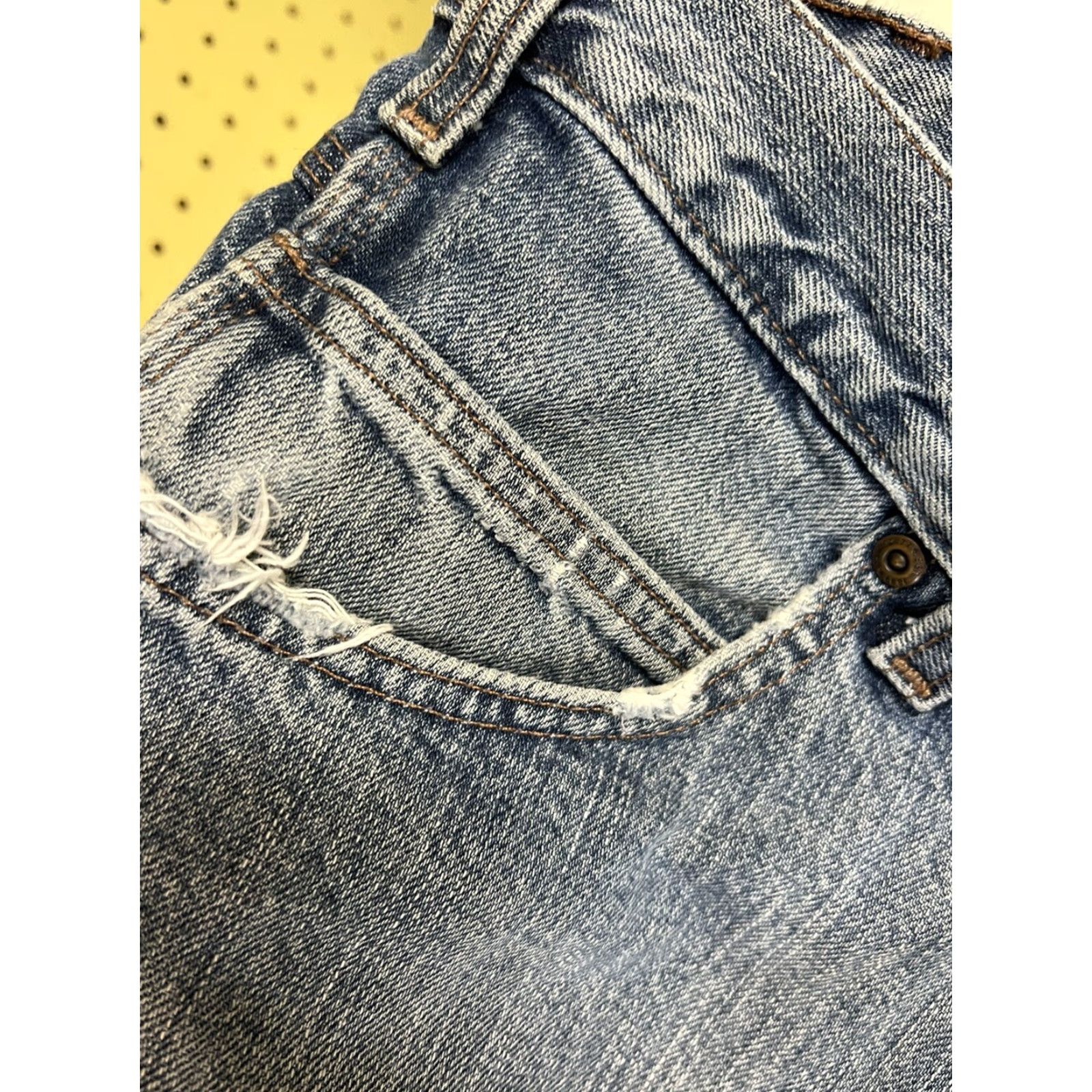 Carhartt Vintage Carhartt B213 Mens Jeans 34x36 Distressed Blue Denim Straight Relaxed 5-Pocket Casual Work/Casual Mens Size US 34 / EU 50 - 5 Thumbnail
