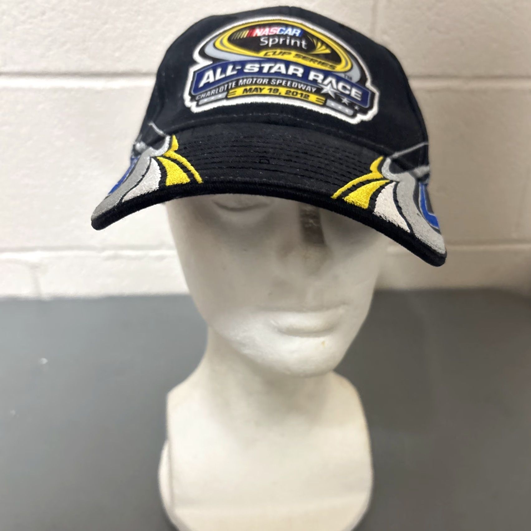 NASCAR NASCAR Sprint Cup Series All Star Race XXV 2012 Strapback Hat Cap Black Racing Cap Cap Adjustable Black Racing NASCAR Hat Men Size ONE SIZE - 2 Thumbnail