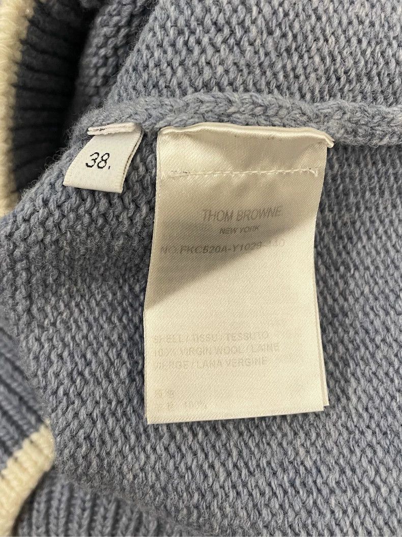 Thom Browne Thom browne Haze blue sailboat four-striped wool cardigan Size XS / US 0-2 / IT 36-38 - 6 Thumbnail