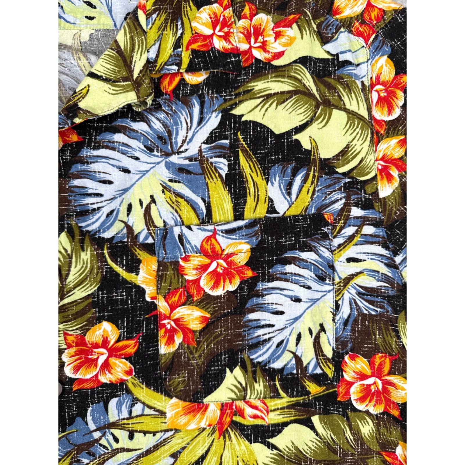 George George Button-Up Shirt Mens 2XL Green Floral Palm Leaf Print Hawaiian Rayon Size US XXL / EU 58 / 5 - 6 Thumbnail