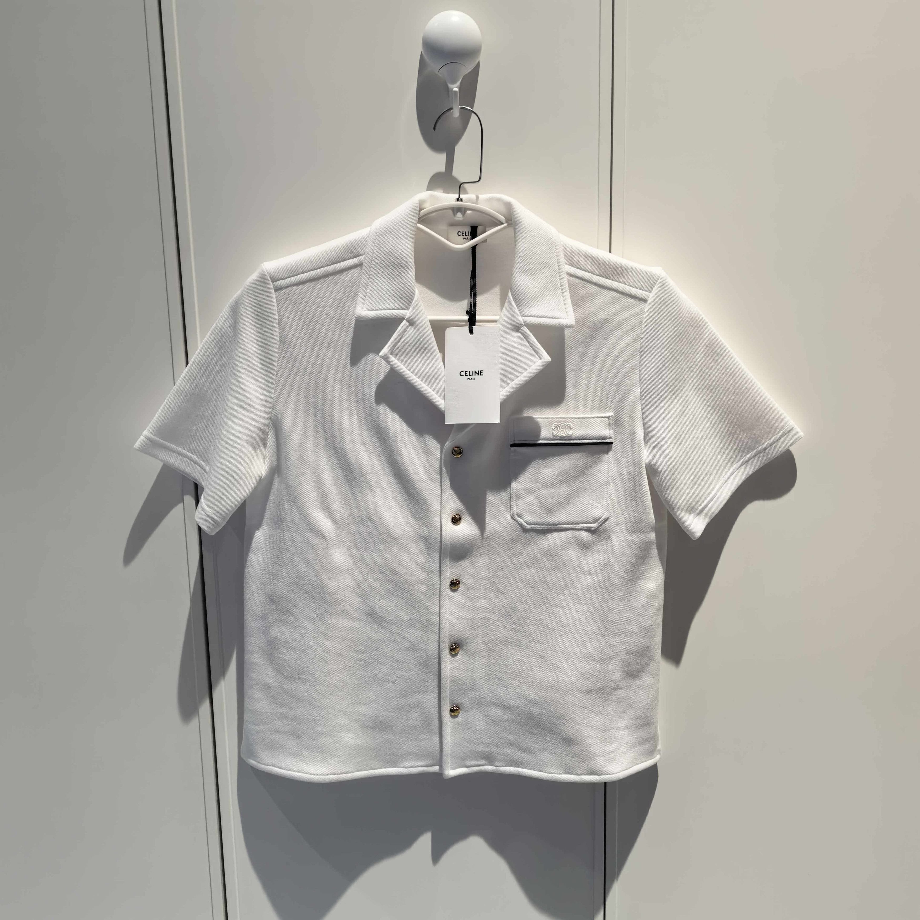 Celine CELINE Triomphe Logo Button Up Shirt Size M Size M / US 6-8 / IT 42-44 - 1 Thumbnail