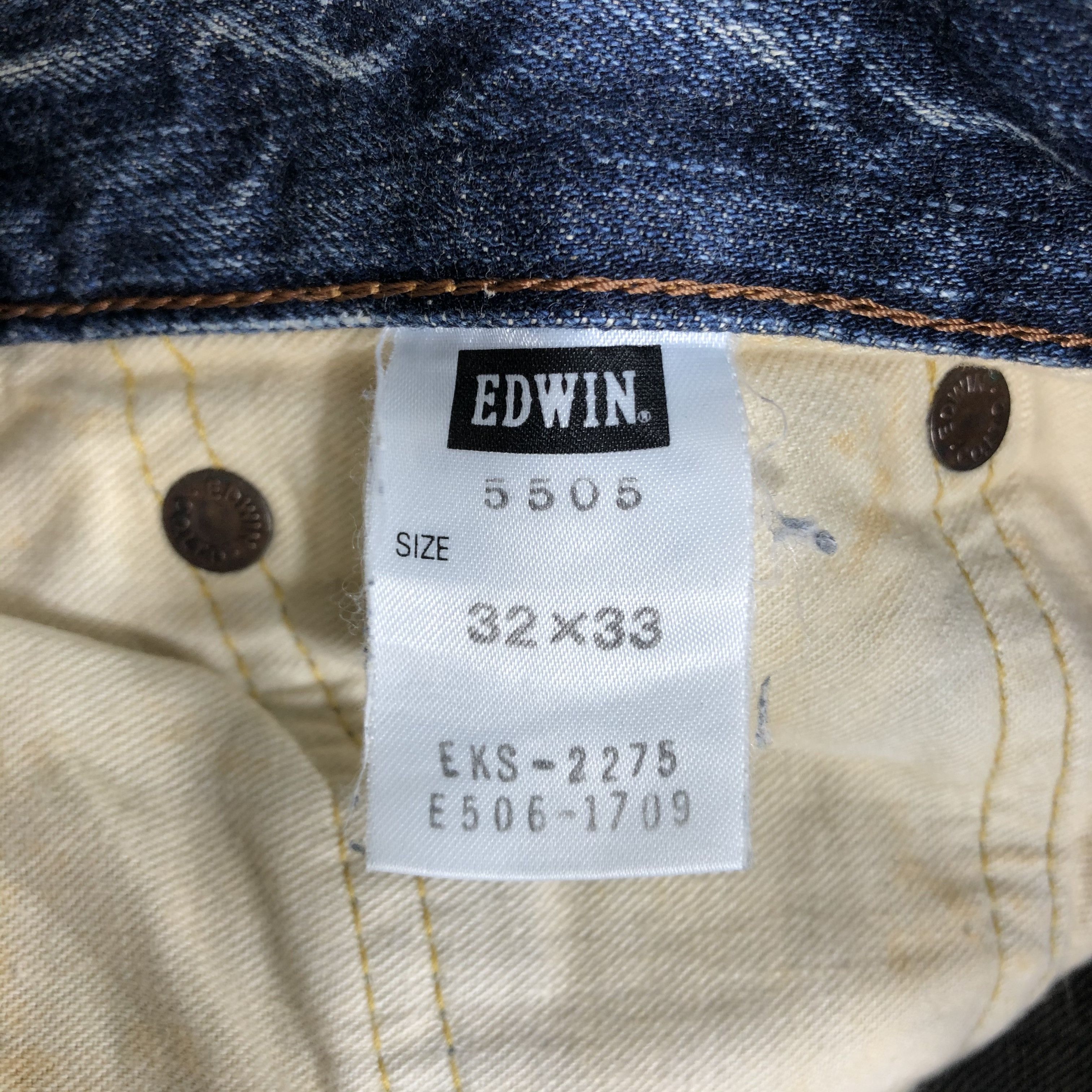 Edwin Vintage Blue Wash Edwin 505 Selvedge Jeans-JM3590 Size US 33 - 9 Thumbnail