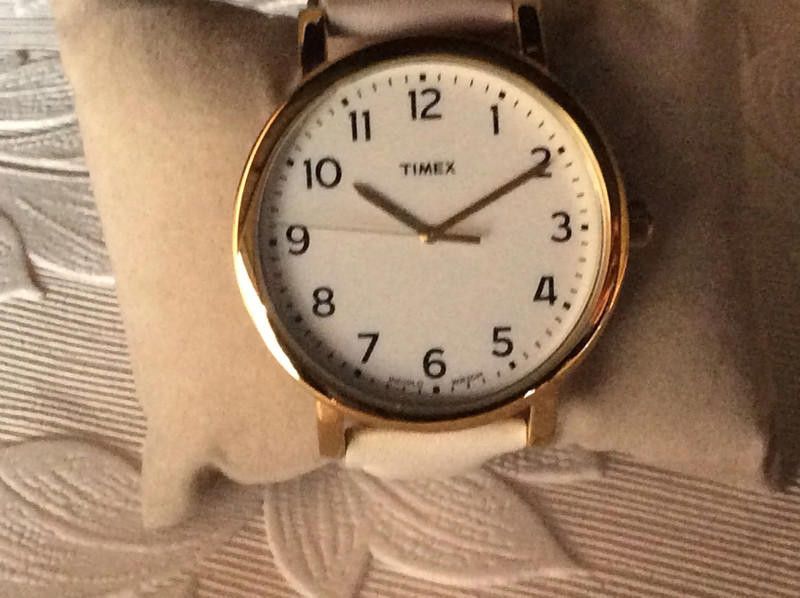 Timex Timex ladies white dial leather strap watch Size ONE SIZE - 3 Thumbnail