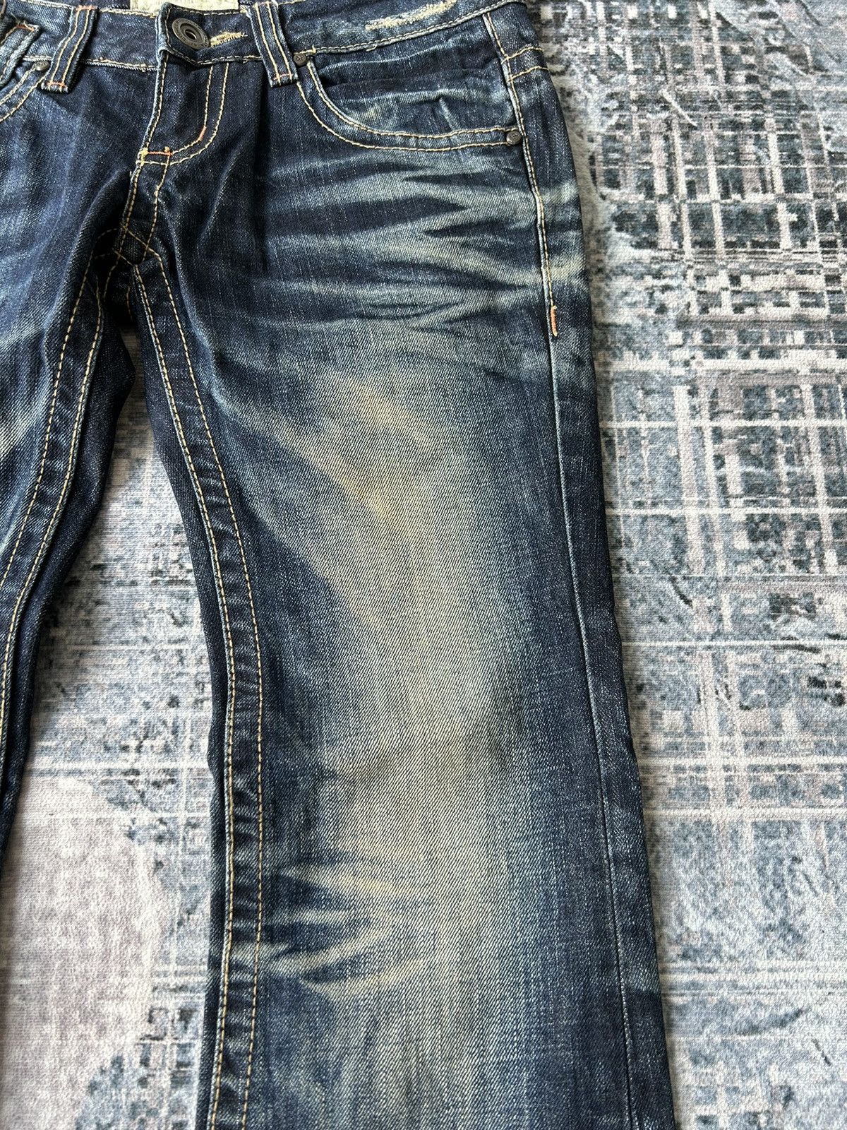 If Six Was Nine Lolita Y2k Design Flared Jeans Size 30" / US 8 / IT 44 - 12 Thumbnail