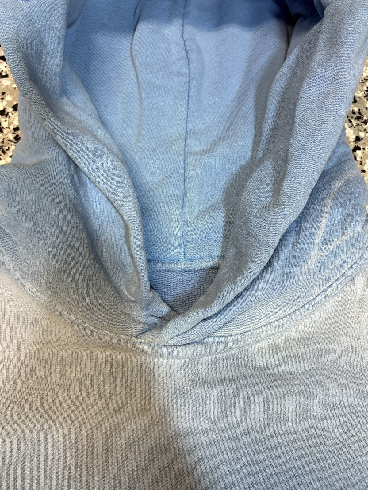 Warren Lotas 2020 Warren Lotas Blank Blue Faded Distressed Hoodie Size M Size US M / EU 48-50 / 2 - 3 Thumbnail
